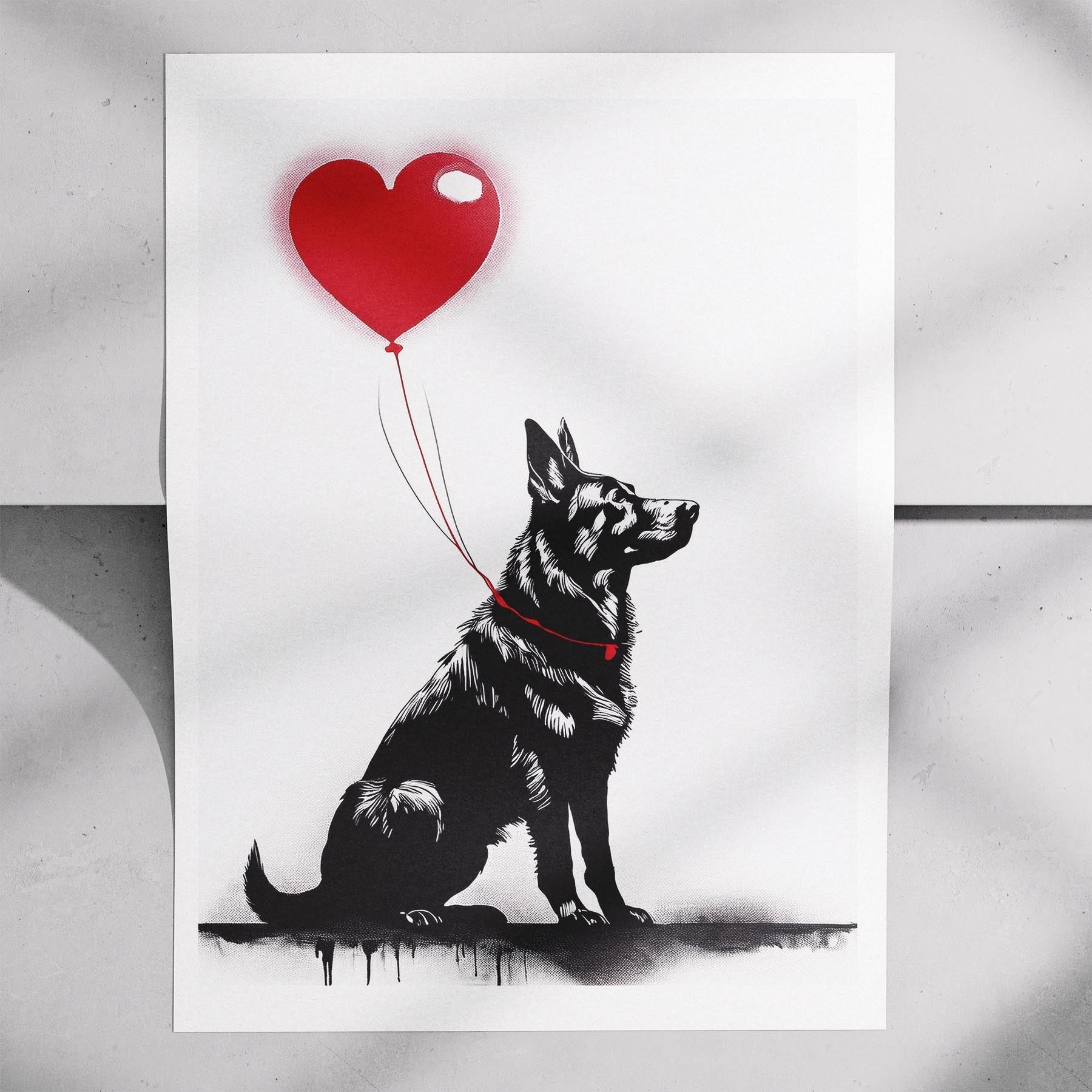 German Shepherd DOGSY Series inspired by the Art of Banksy image 7