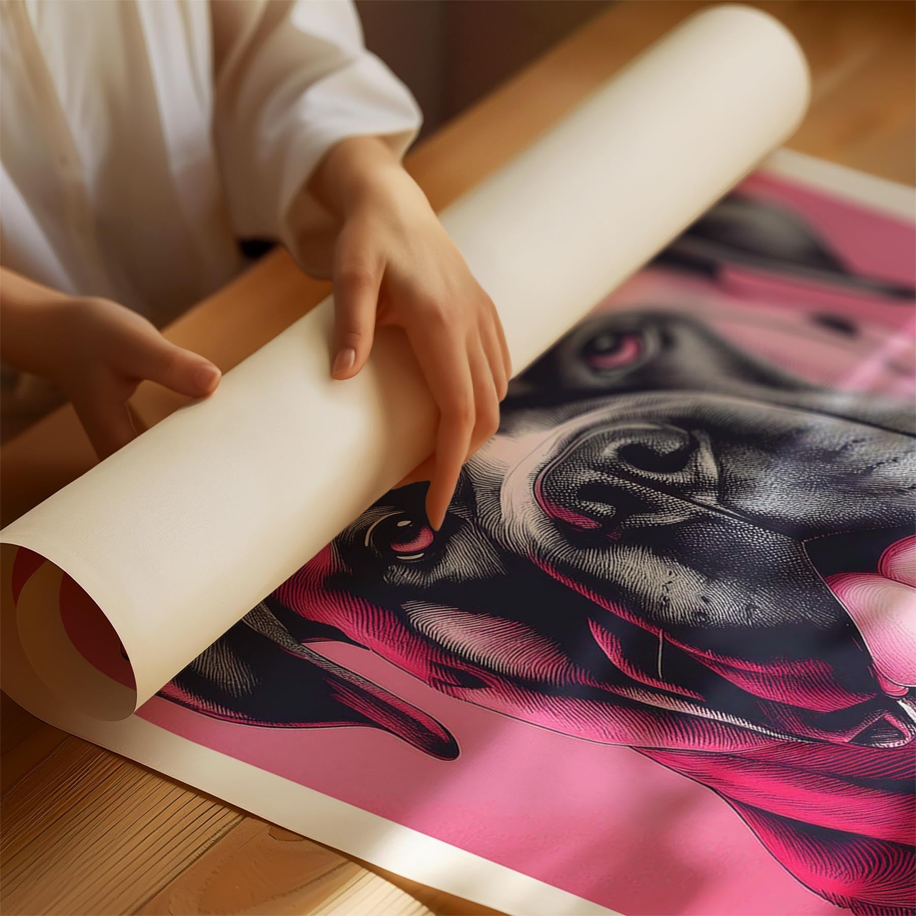 Bullmastiff Pink and Black Dog Series 1 image 1