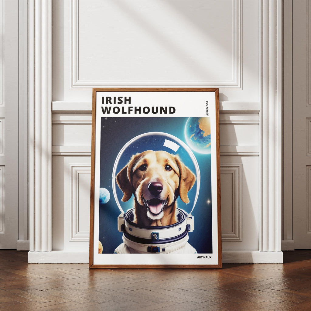 Irish Wolfhound Astronaut Dog Series with Text Astro Dog image 4