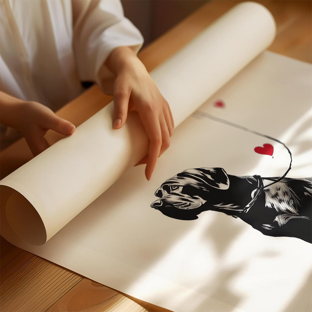 Dogue de Bordeaux DOGSY Series inspired by the Art of Banksy with text Dogsy image 1