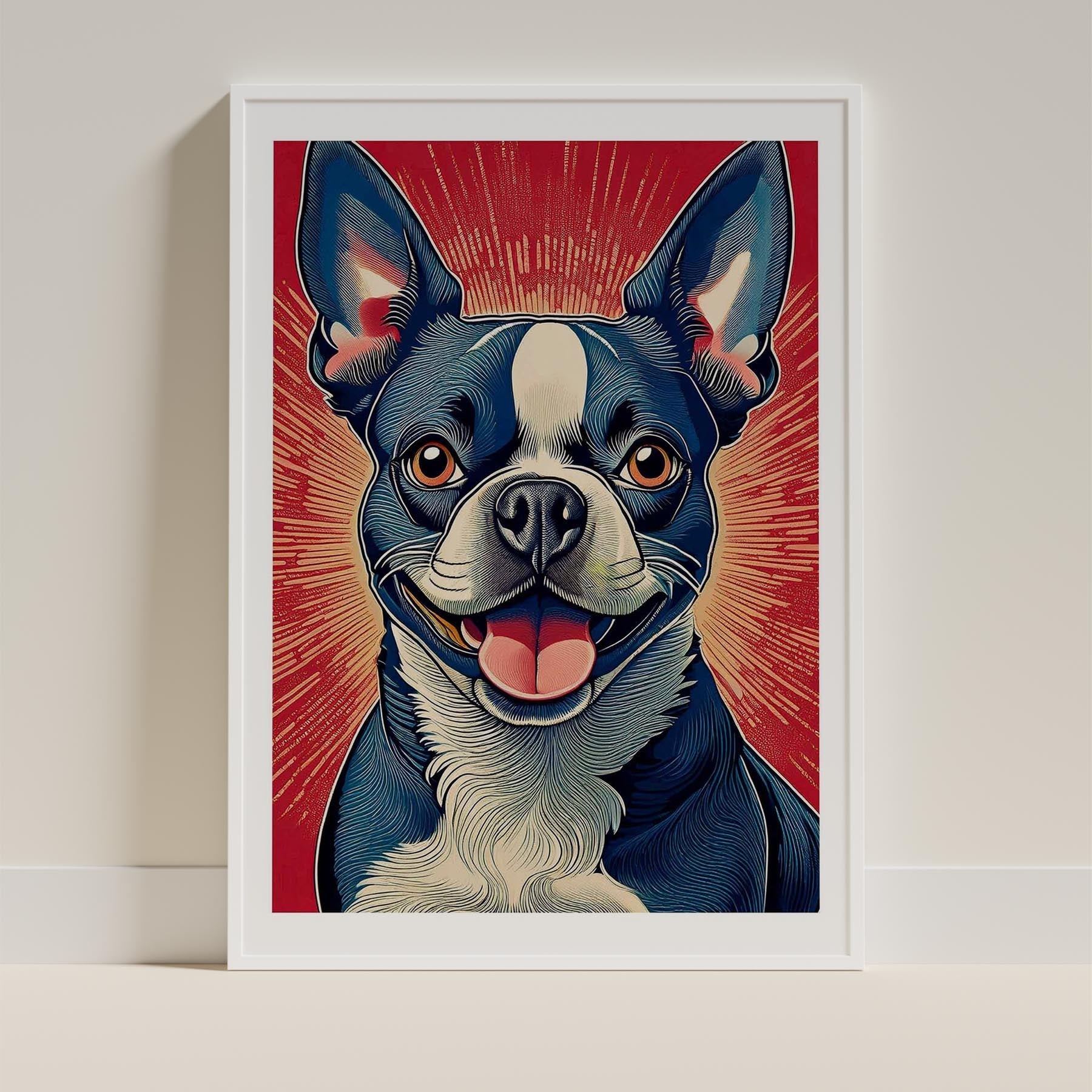 Boston Terrier Hokusai Japanese Inspired Dog Series image 9