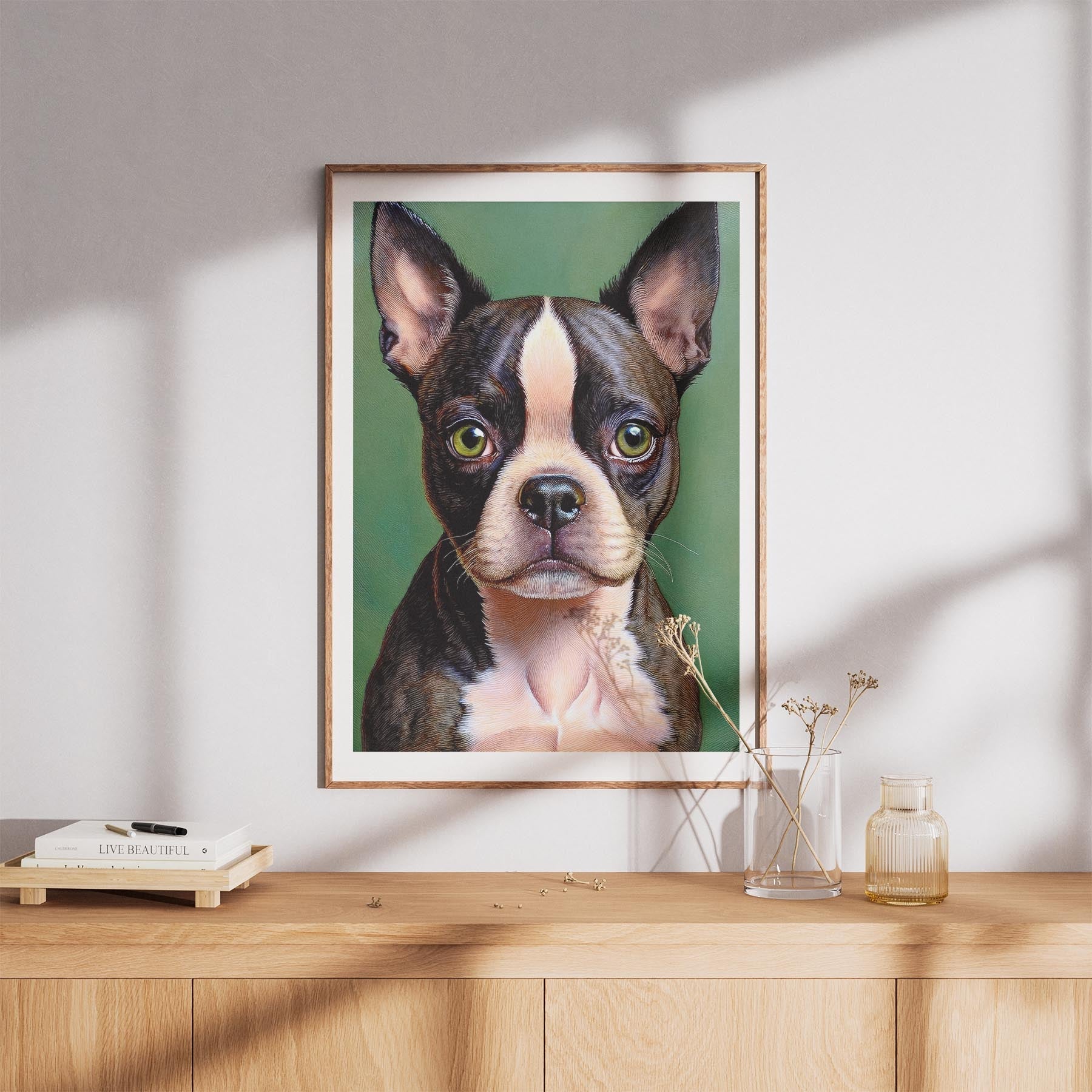 Boston Terrier Green Painted Series image 8