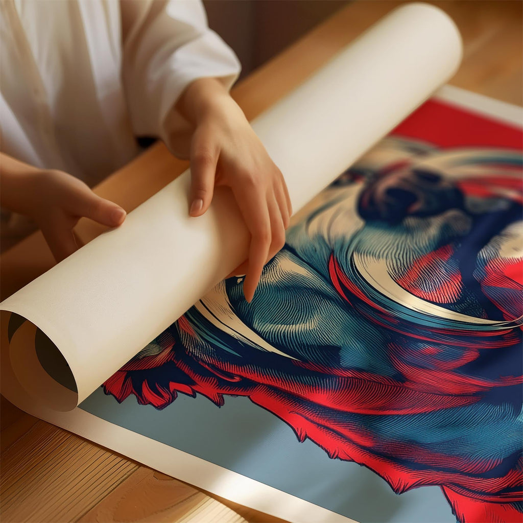 Australian Silky Terrier LOVE Series Inspired by the Obama Poster image 1