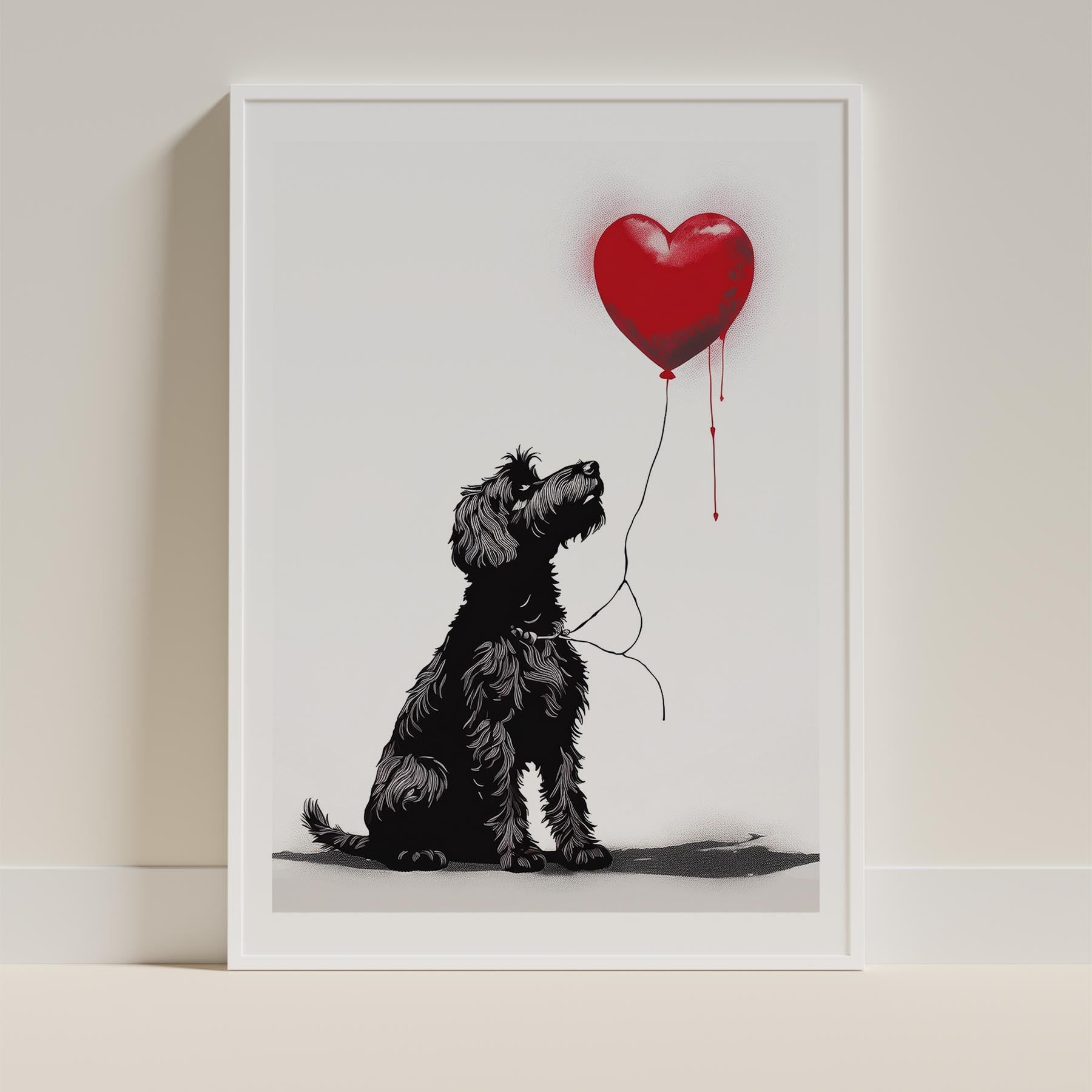 Black Russian Terrier DOGSY Series inspired by the Art of Banksy image 9