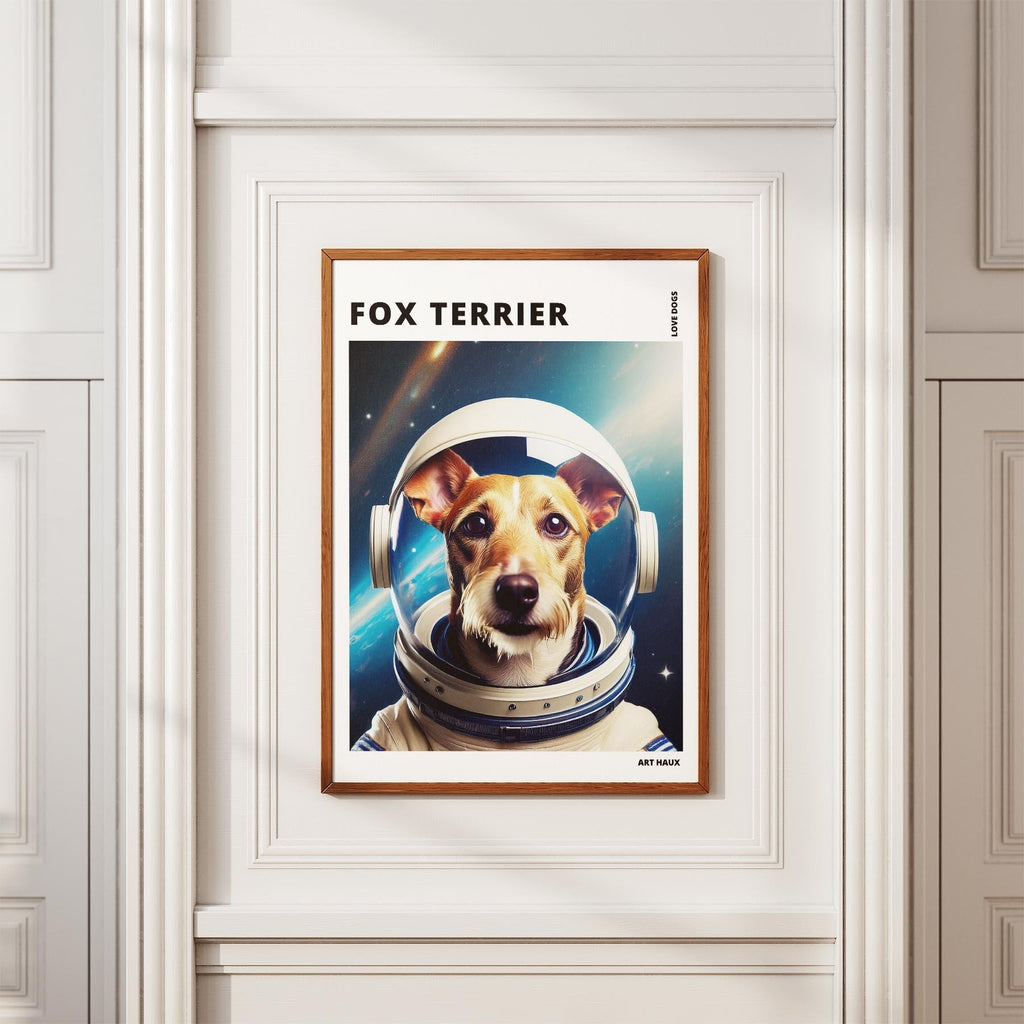 Fox Terrier Astronaut Dog Series with Text Astro Dog image 3