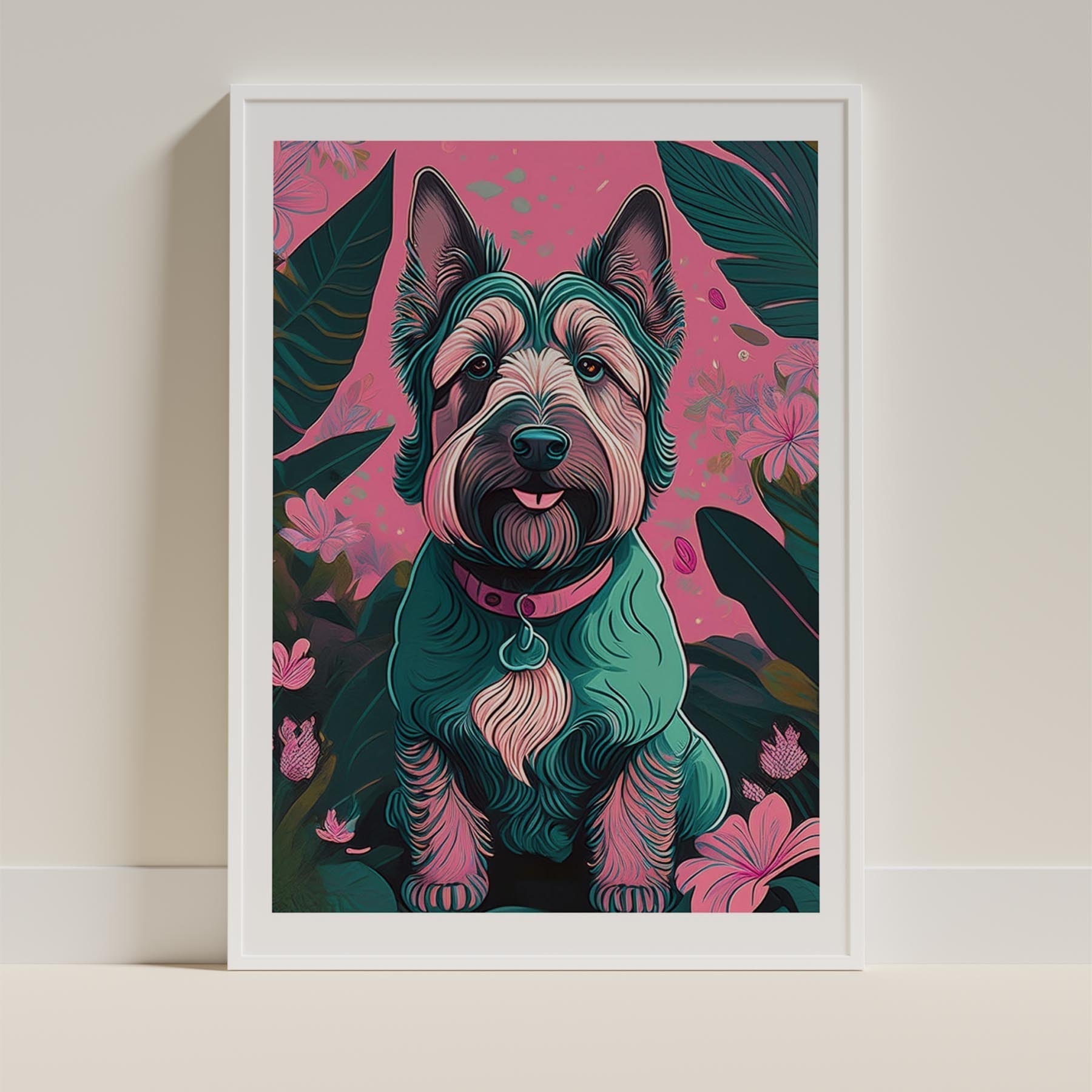 Irish Terrier Flowery Dog image 9