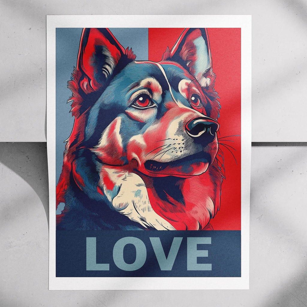 Finnish Lapphund LOVE Series Inspired by the Obama Poster image 7