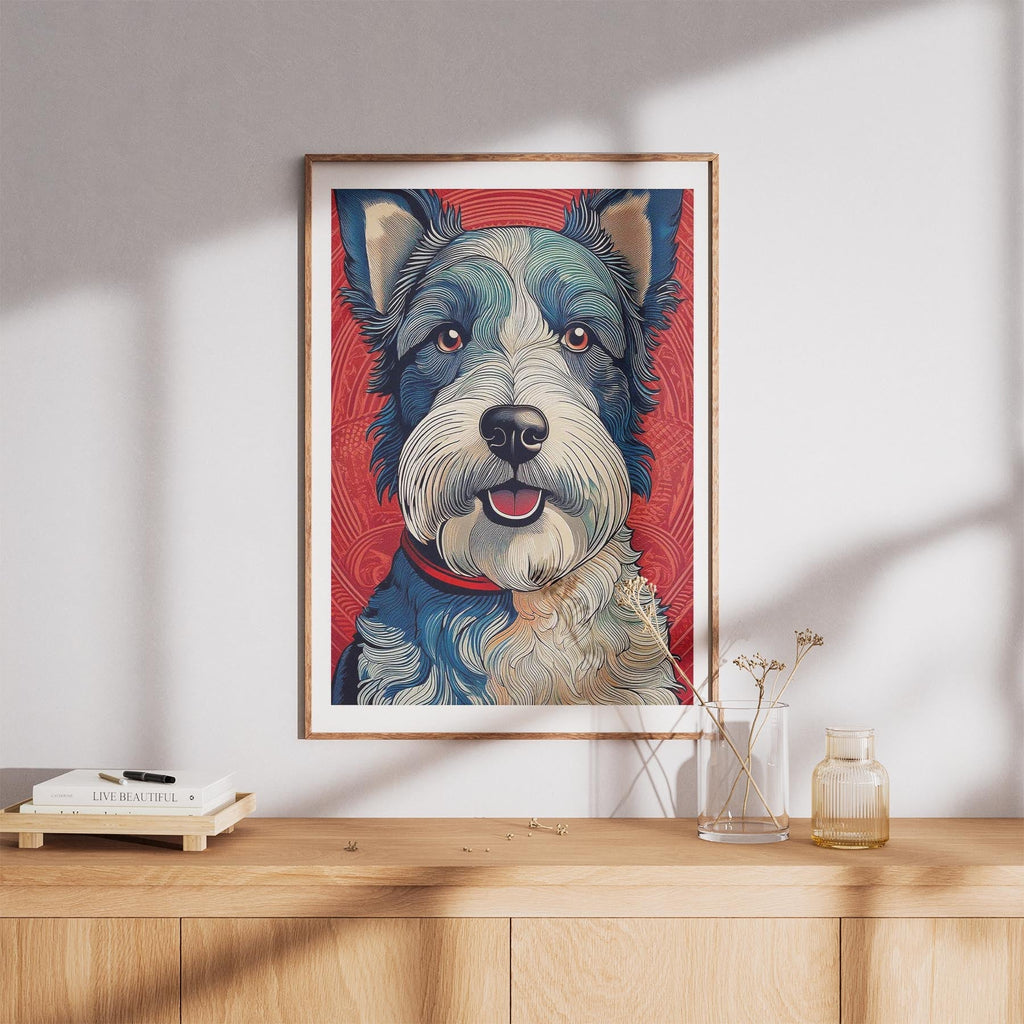 Fox Terrier Hokusai Japanese Inspired Dog Series image 8