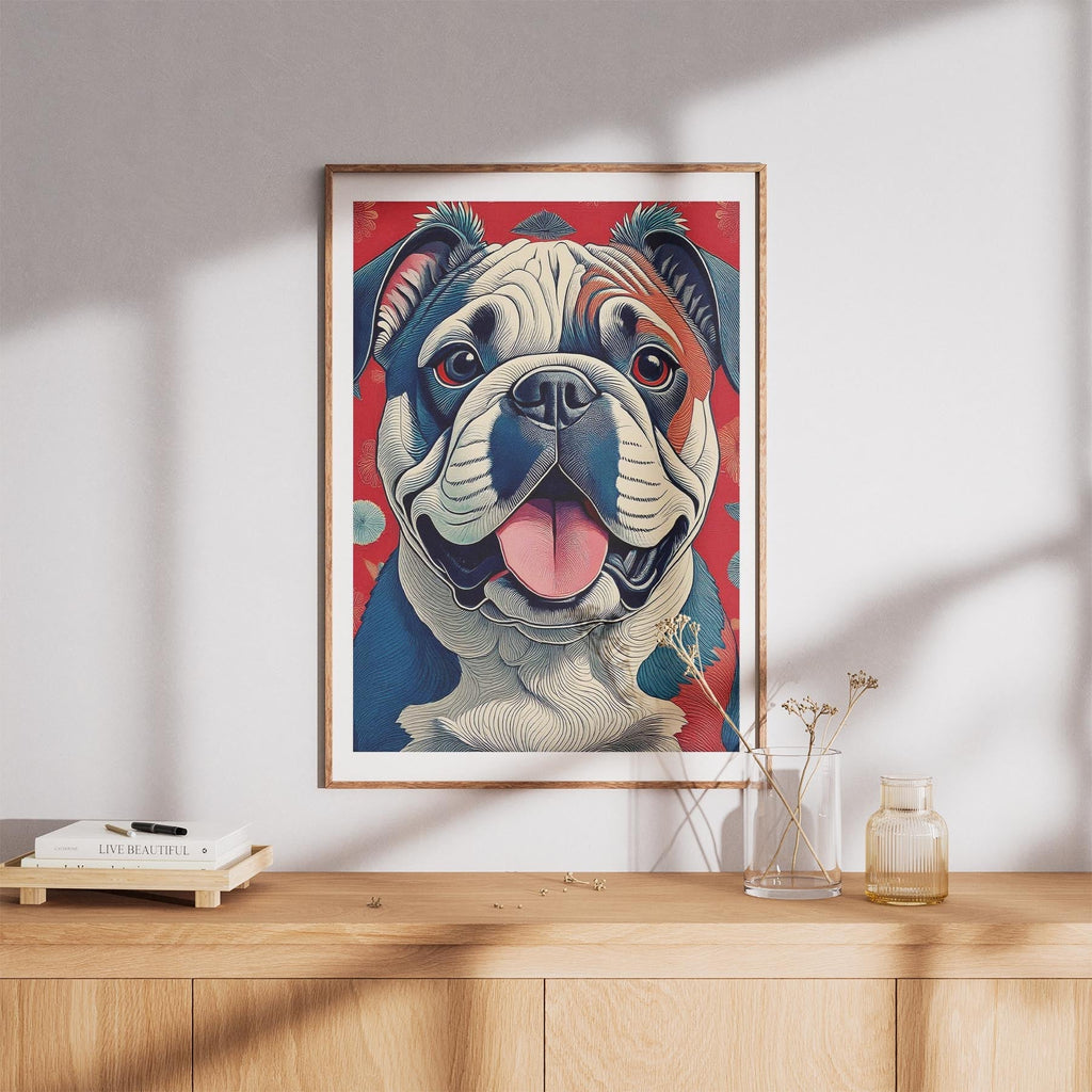Bulldog Hokusai Japanese Inspired Dog Series image 8