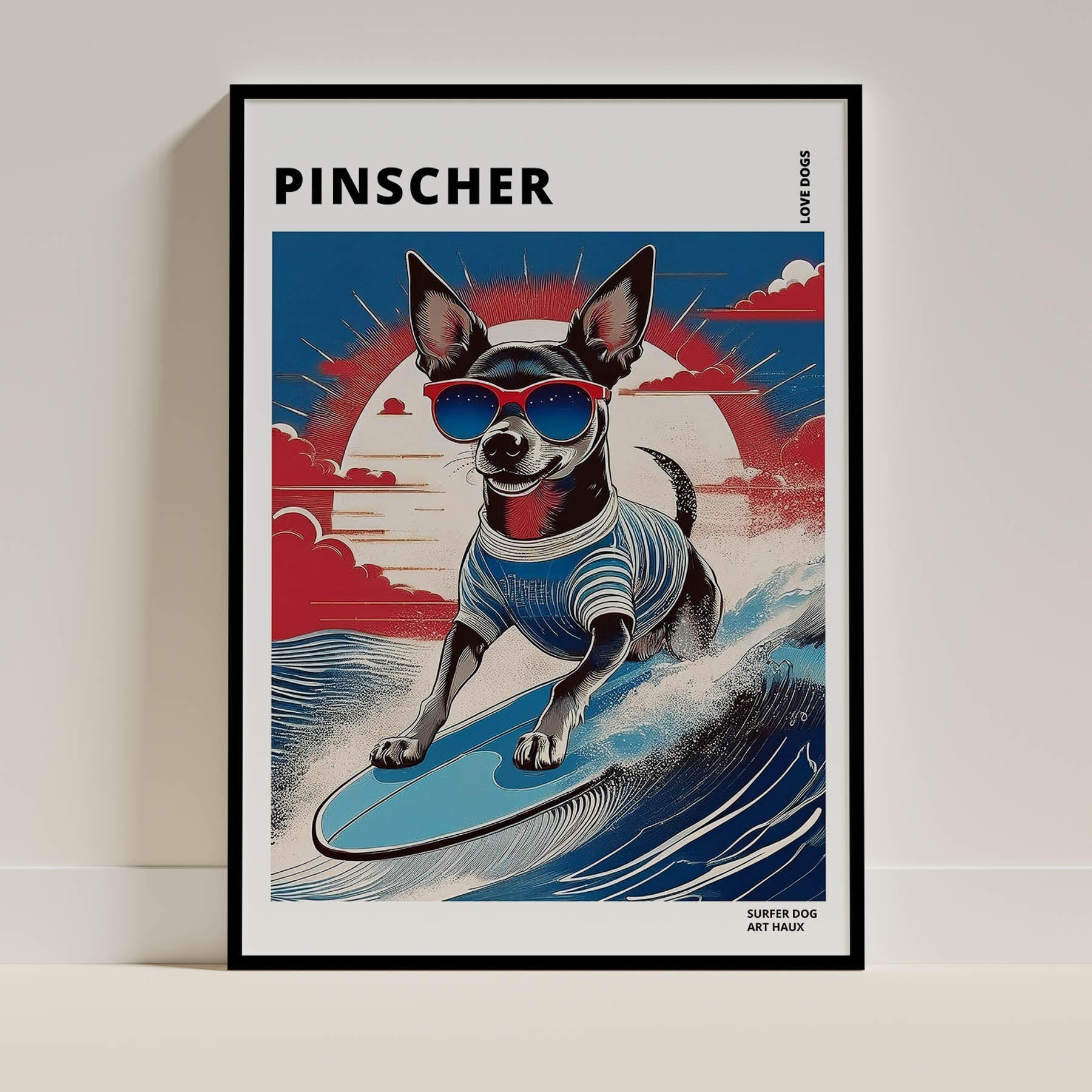 Miniature Pinscher Dog Art Print Unframed | 10 Unique Designs | Wall Art Gift for Dog Lovers - Image 8 | Dogsy & Co