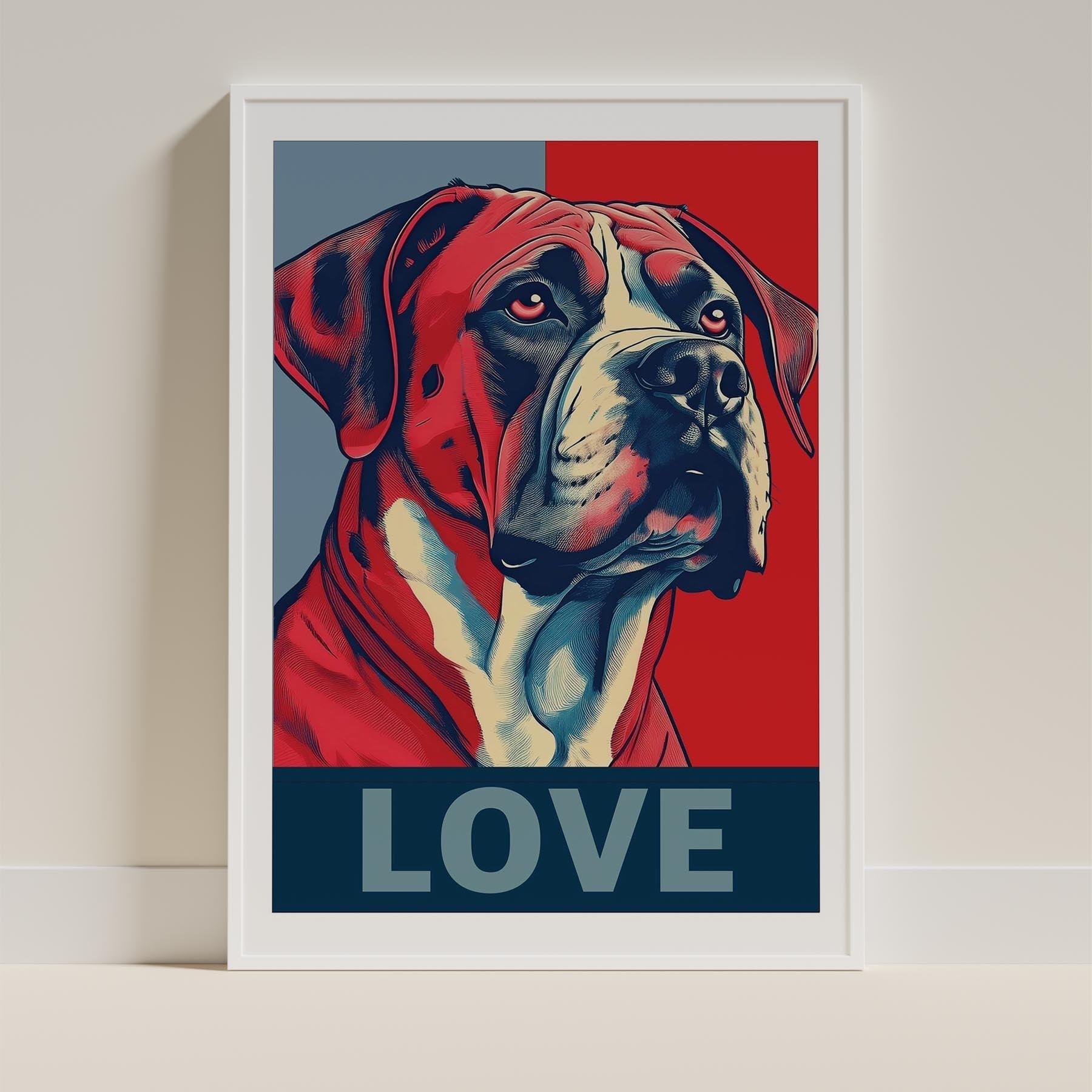 Dogue de Bordeaux LOVE Series Inspired by the Obama Poster image 9