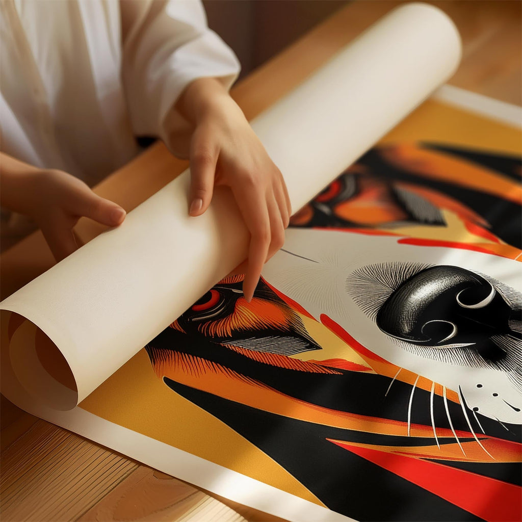 Basset Hound Geometric Orange Series image 1