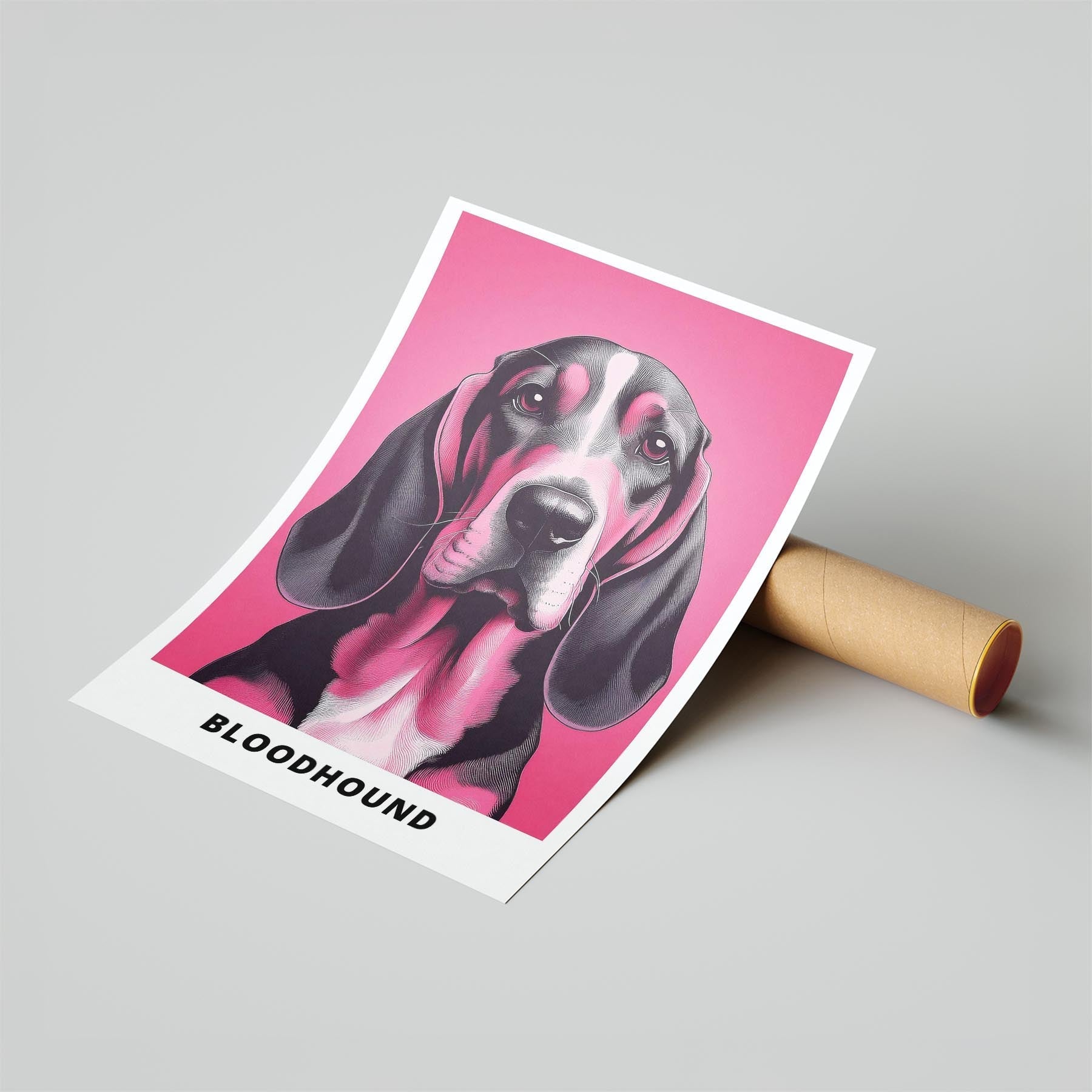 Bloodhound Pink and Black Dog Series image 6