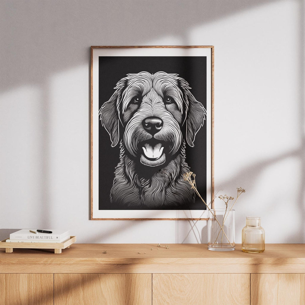 Cobberdog Line Dog Series in Black and White image 8