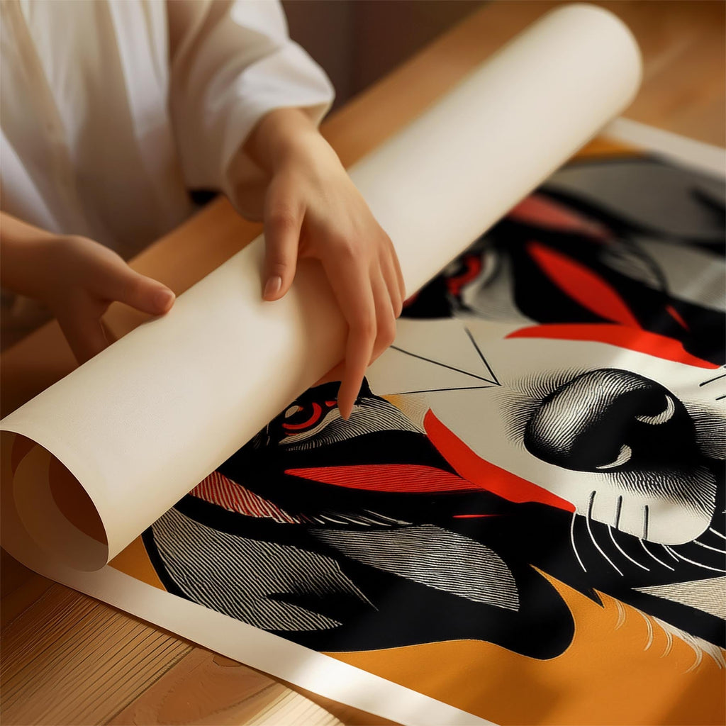 English Setter Geometric Orange Series image 1