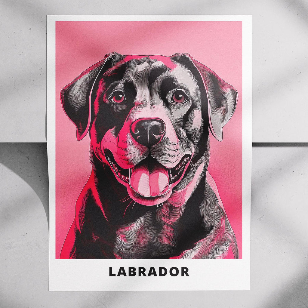 Labrador Retriever Pink and Black Dog Series 5 image 7