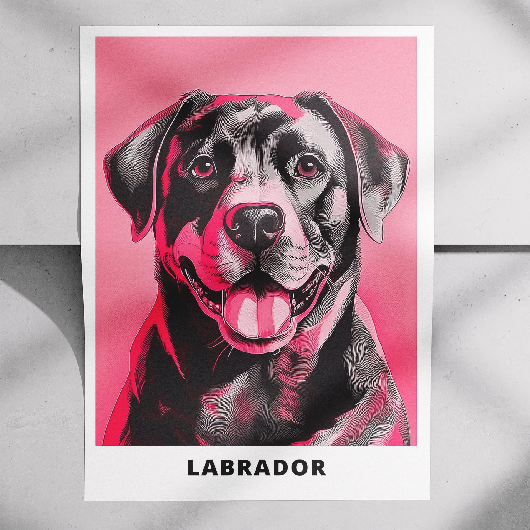 Labrador Retriever Pink and Black Dog Series 5 image 7