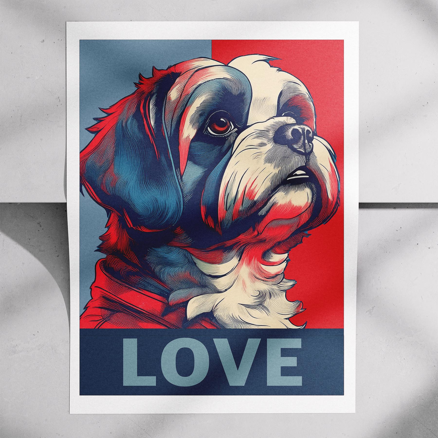 Shih Tzu LOVE Series Inspired by the Obama Poster image 7