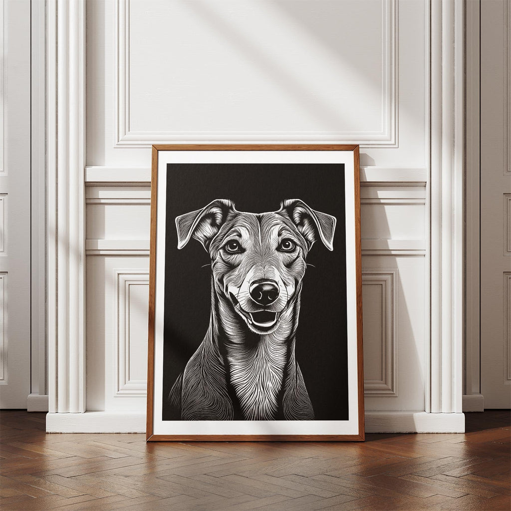 Greyhound Line Dog Series in Black and White image 4