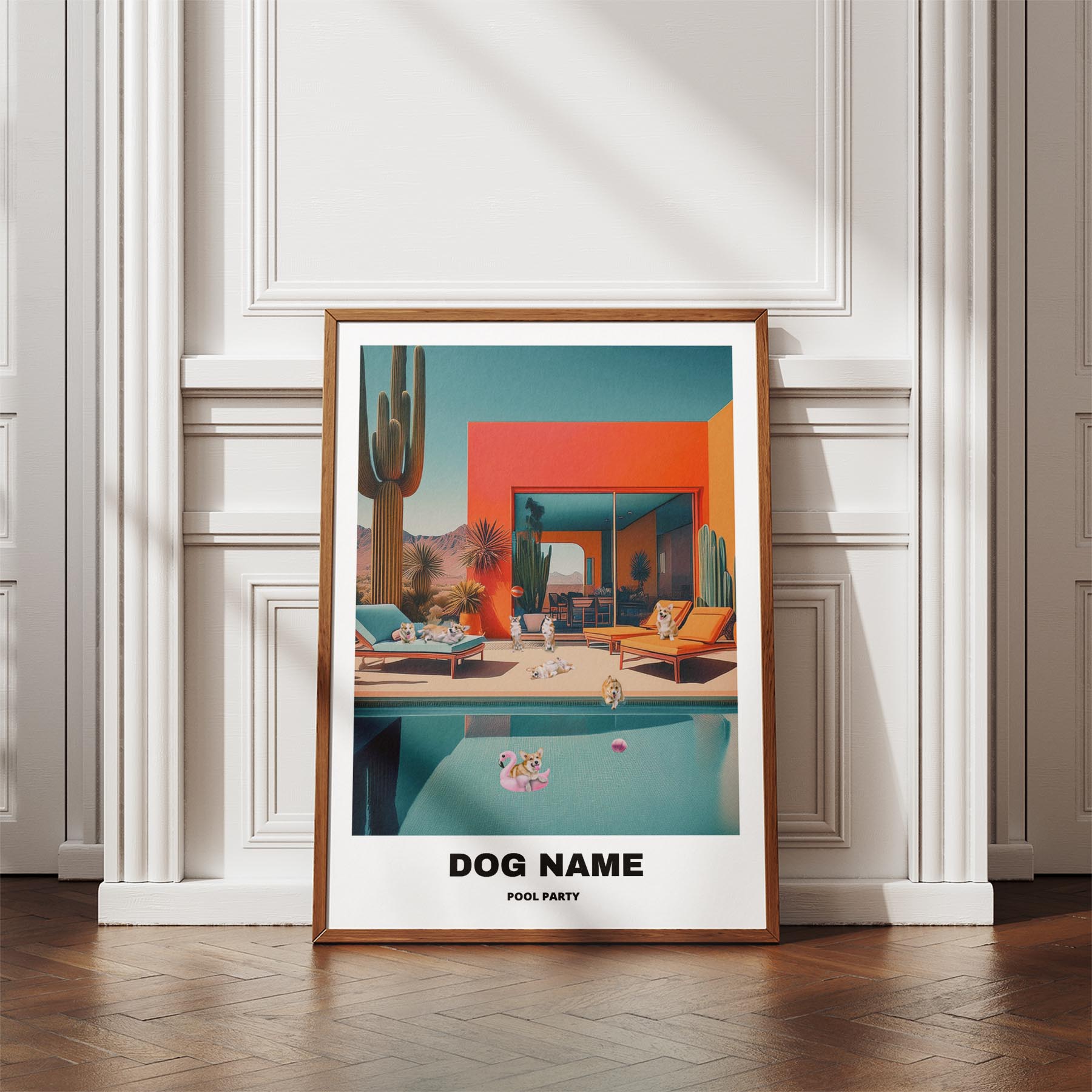 Corgi Custom Pool Party WITH TEXT image 4