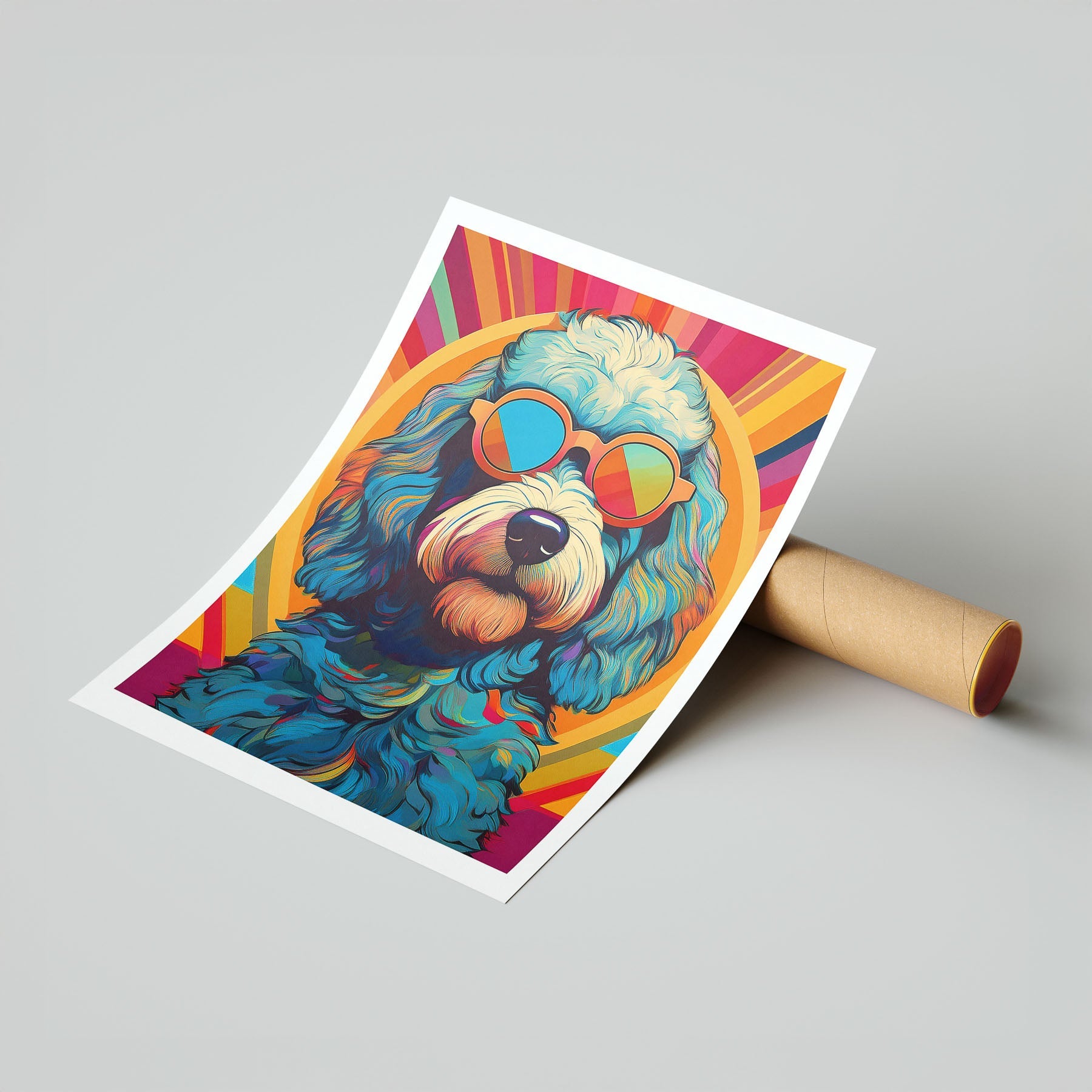 Cavoodle Dog In Colourful Sunnies 6 image 7