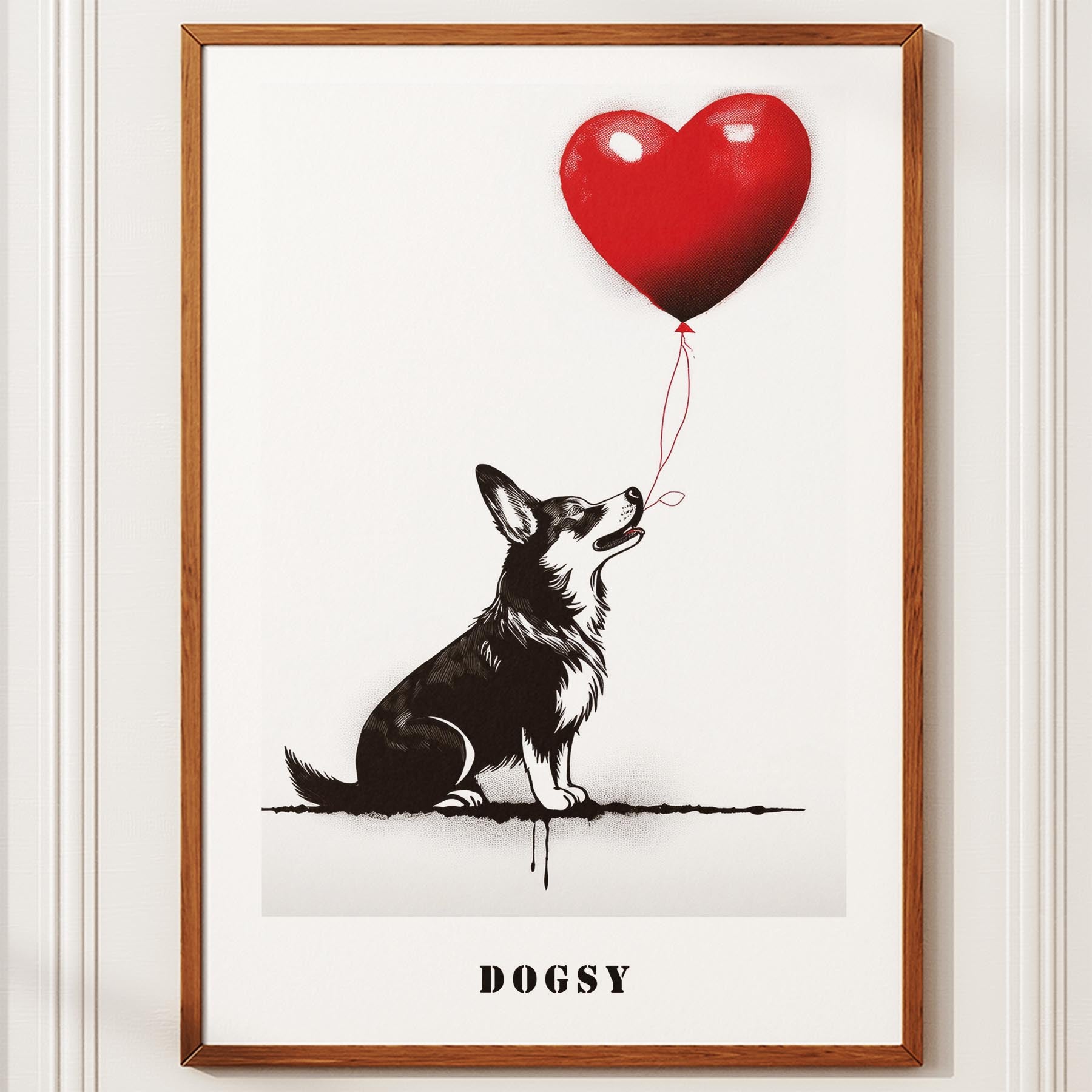 Corgi DOGSY Series inspired by the Art of Banksy with text Dogsy image 10