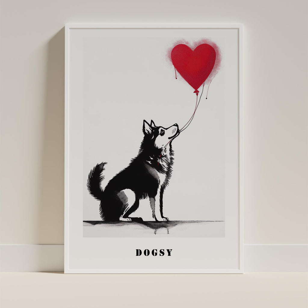 Alaskan Malamute DOGSY Series inspired by the Art of Banksy with text Dogsy image 9