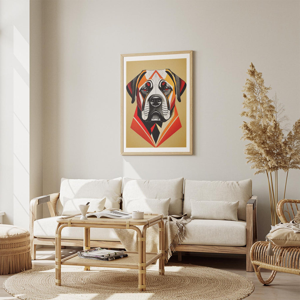 Bullmastiff Geometric Orange Series image 2