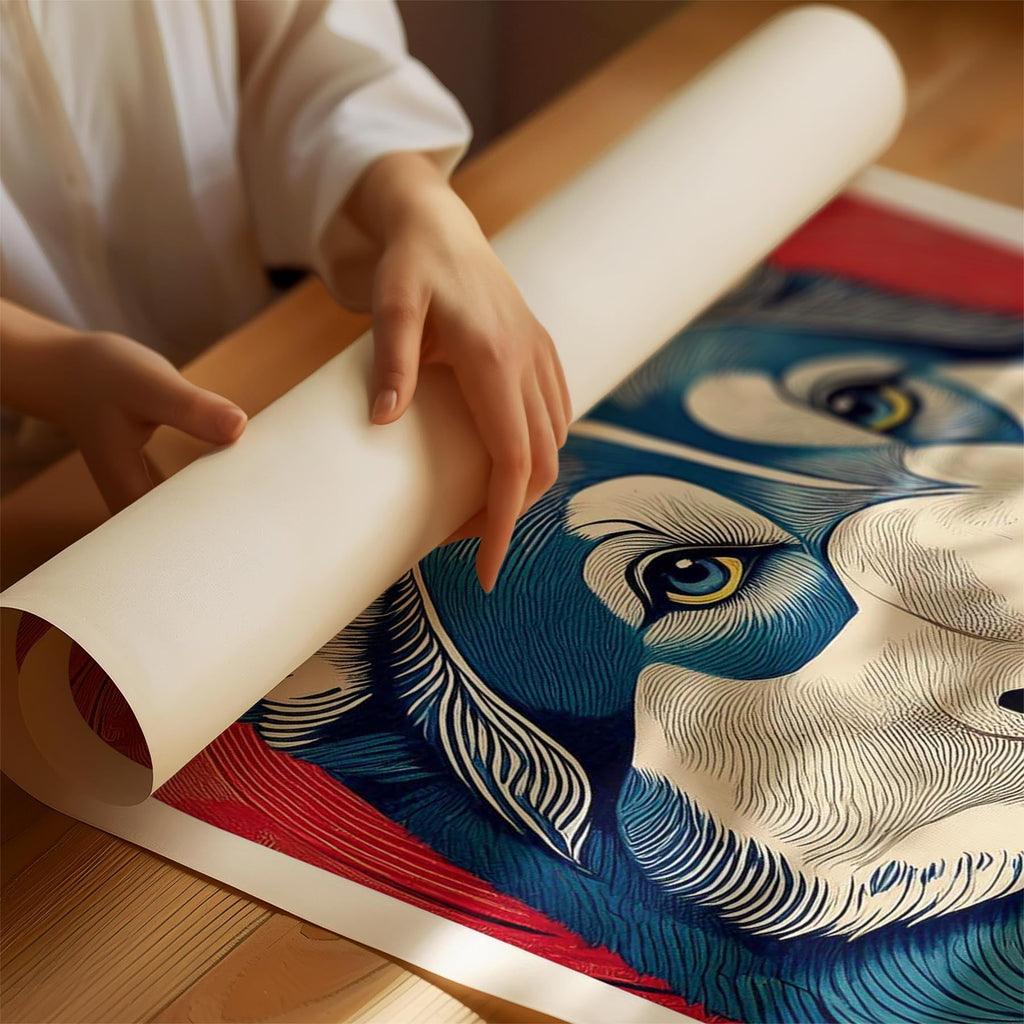 Siberian Husky Hokusai Japanese Inspired Dog Series image 1