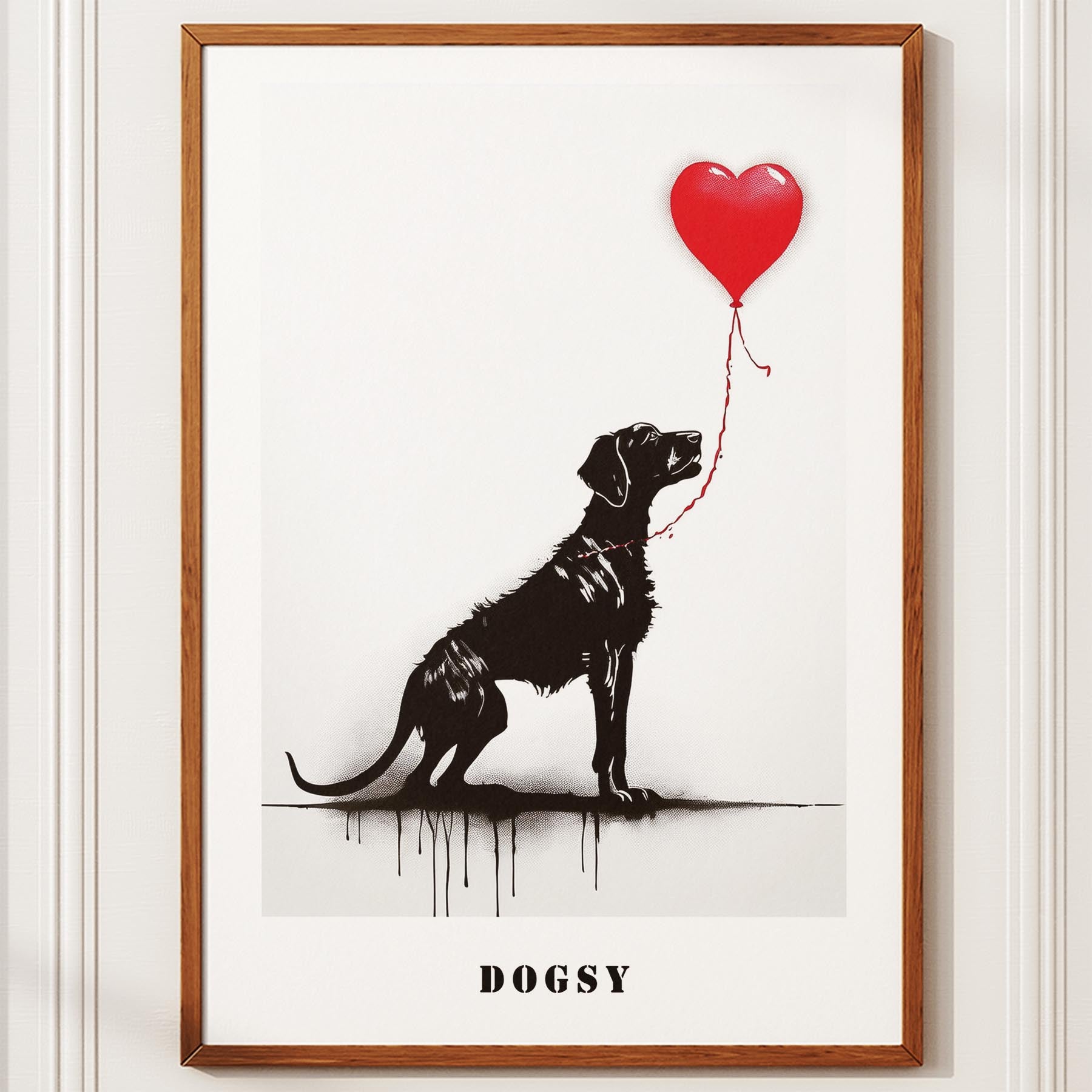 German Pointer DOGSY Series inspired by the Art of Banksy with text Dogsy image 10