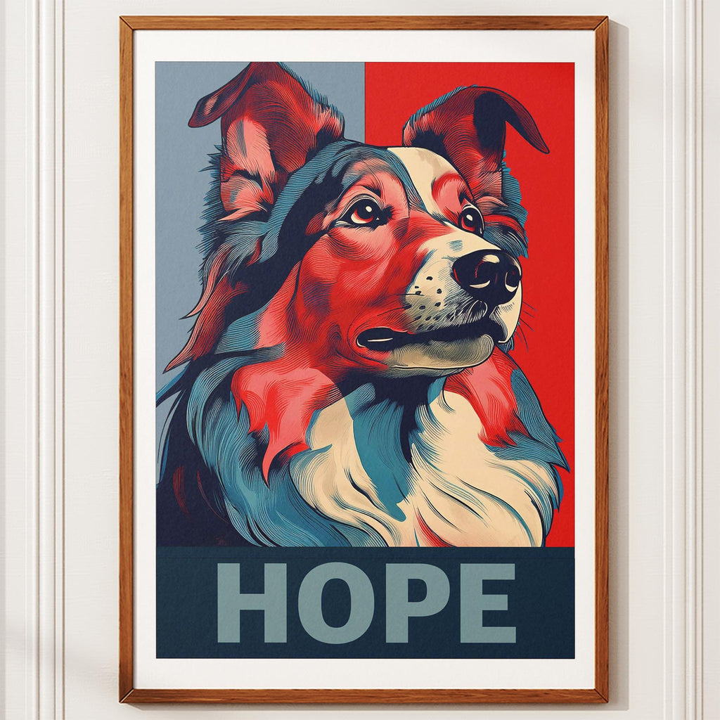Shetland Sheepdog HOPE Series Inspired by the Obama Poster image 10