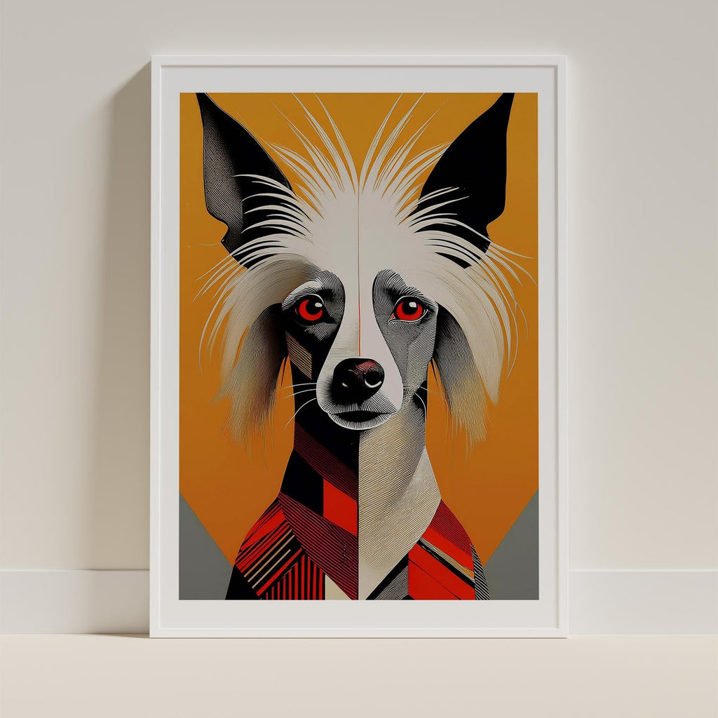 Chinese Crested Geometric Orange Series image 9