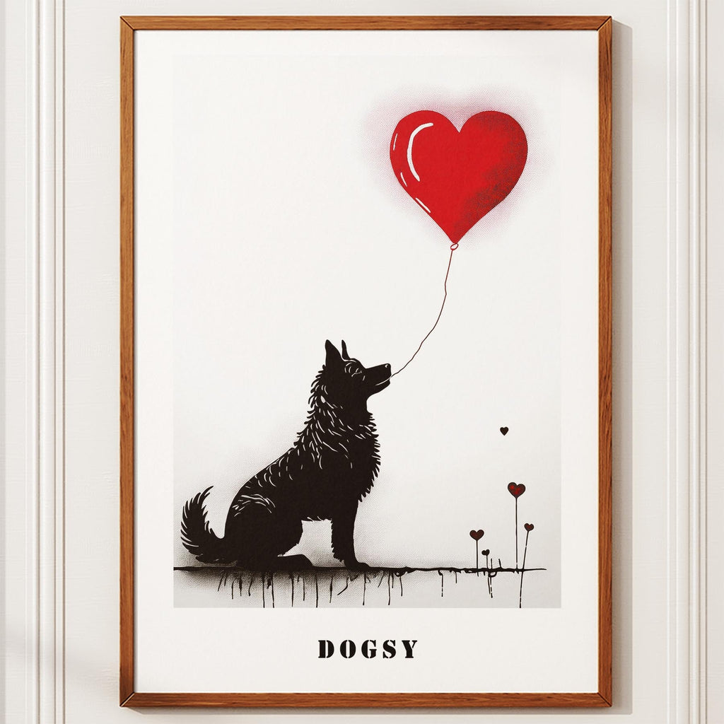 German Spitz DOGSY Series inspired by the Art of Banksy with text Dogsy image 10