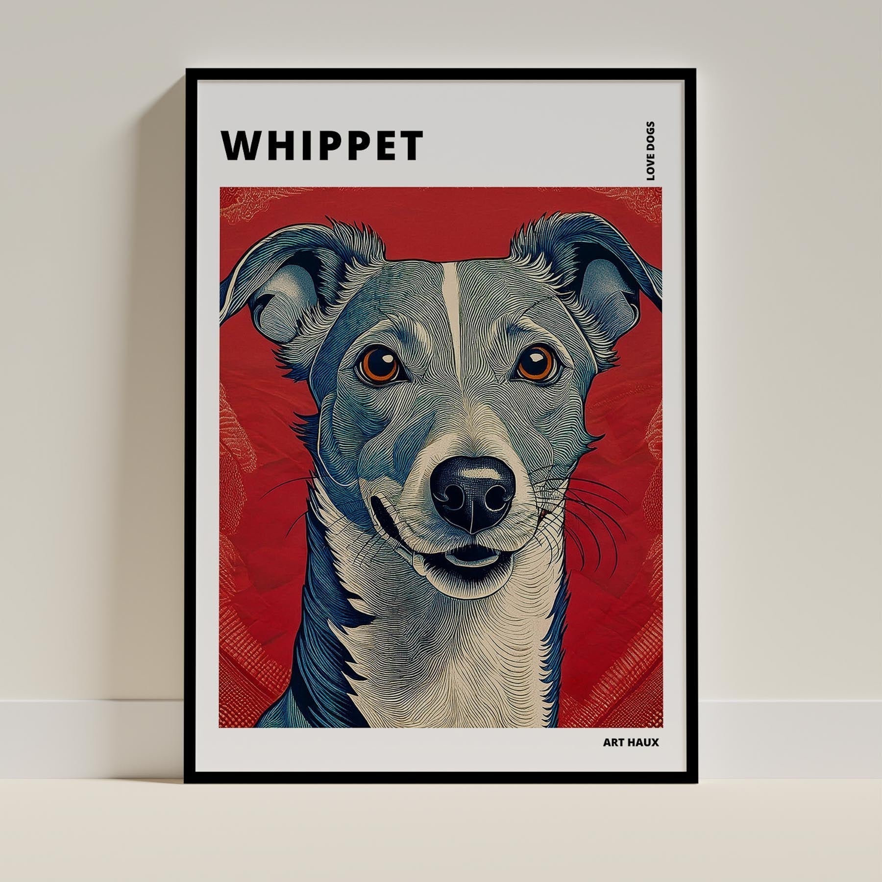 Whippet Dog Art Print Unframed Vol 1 | 11 Unique Designs | Wall Art Gift for Dog Lovers | Dogsy & Co