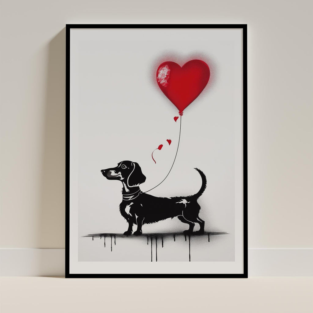 Dachshund DOGSY Series inspired by the Art of Banksy image 0