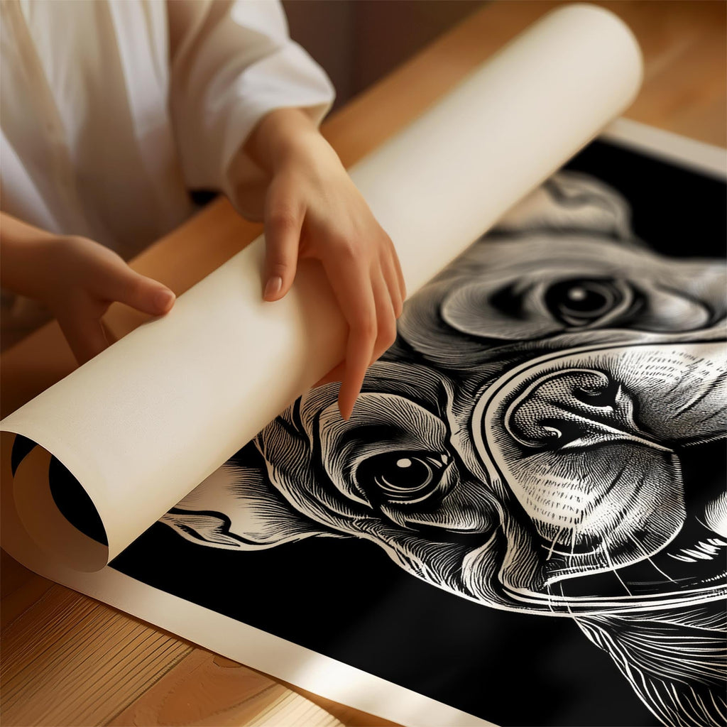 French Bulldog Line Dog Series in Black and White image 1