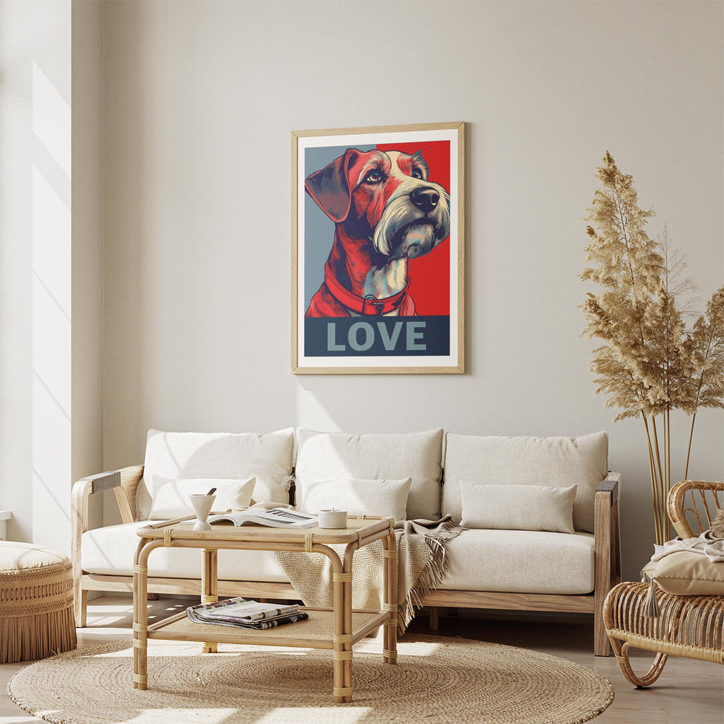 Irish Terrier LOVE Series Inspired by the Obama Poster image 2
