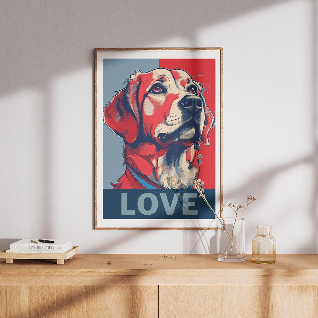 Golden Retriever LOVE Series Inspired by the Obama Poster image 8
