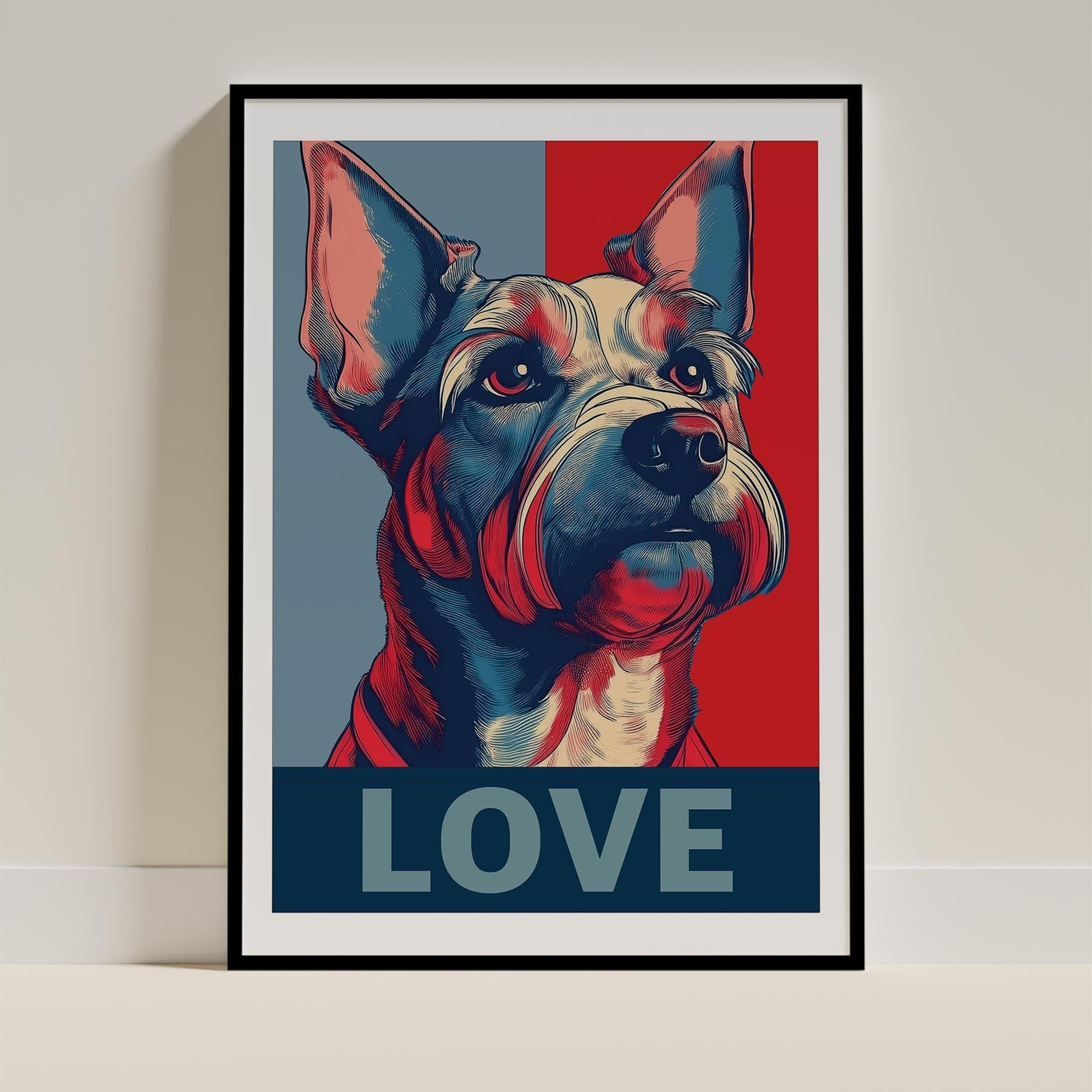 Australian Terrier LOVE Series Inspired by the Obama Poster image 0