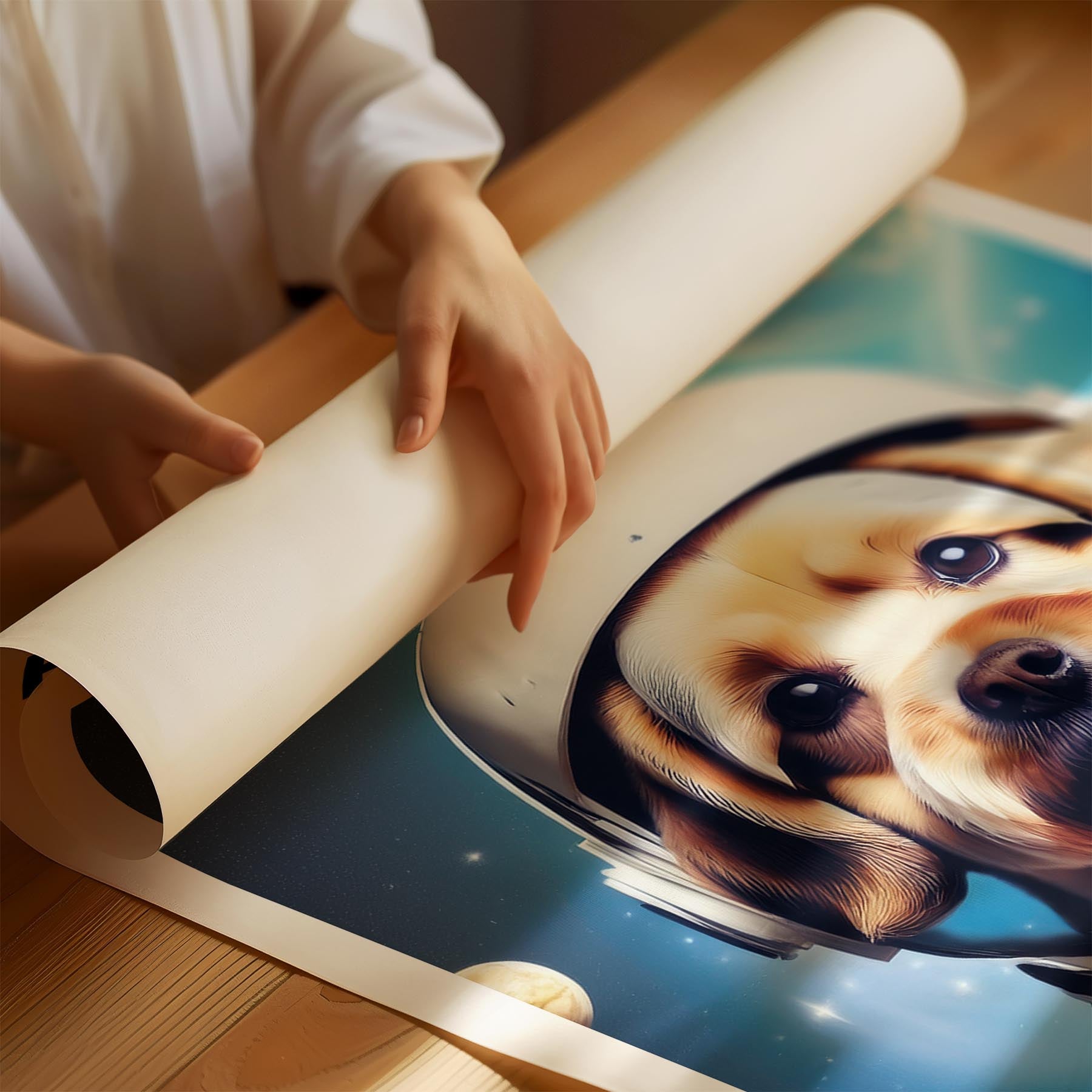 Havanese Astronaut Dog Series with Text Astro Dog image 1