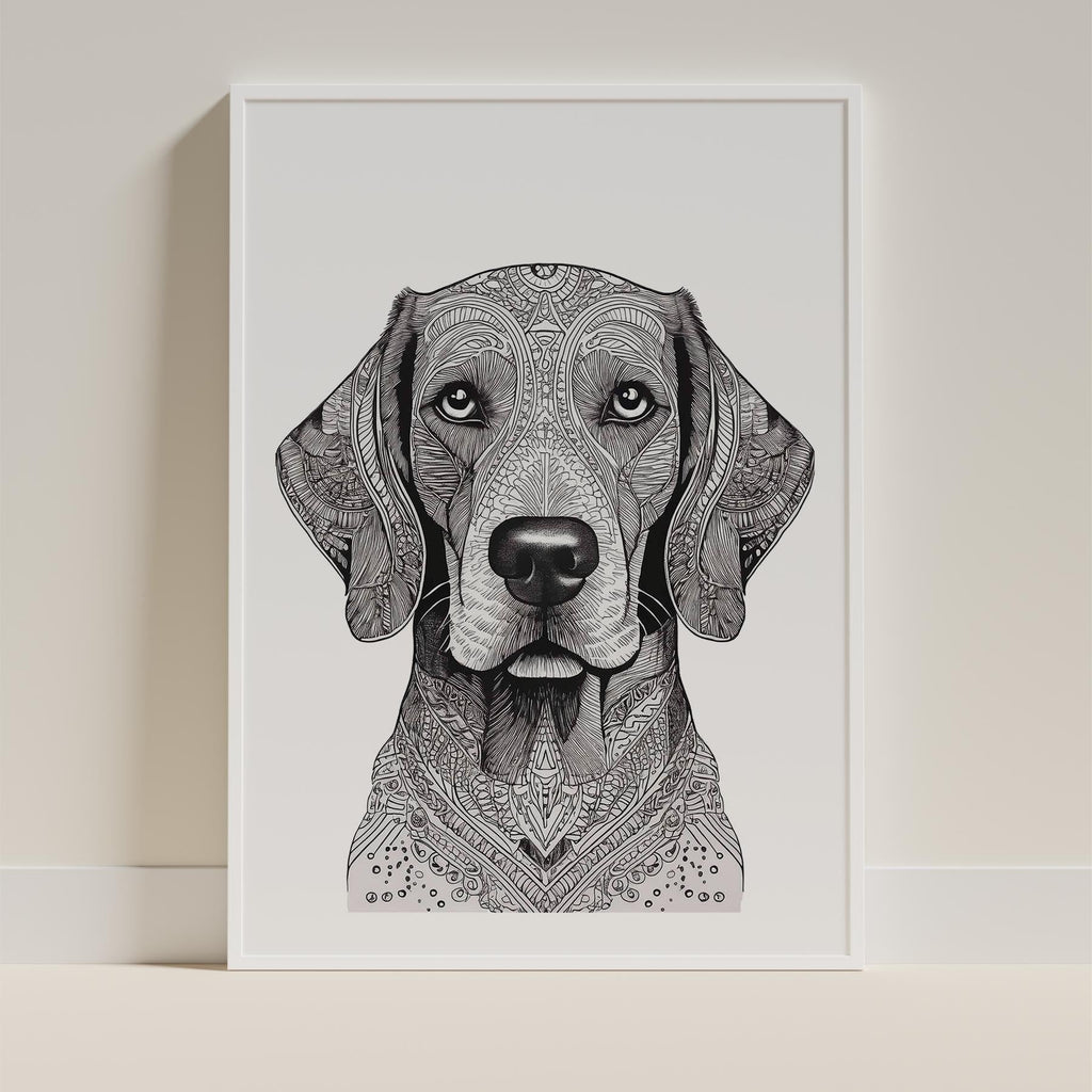 Gordon Setter Mandala Black and White Dog Series image 9
