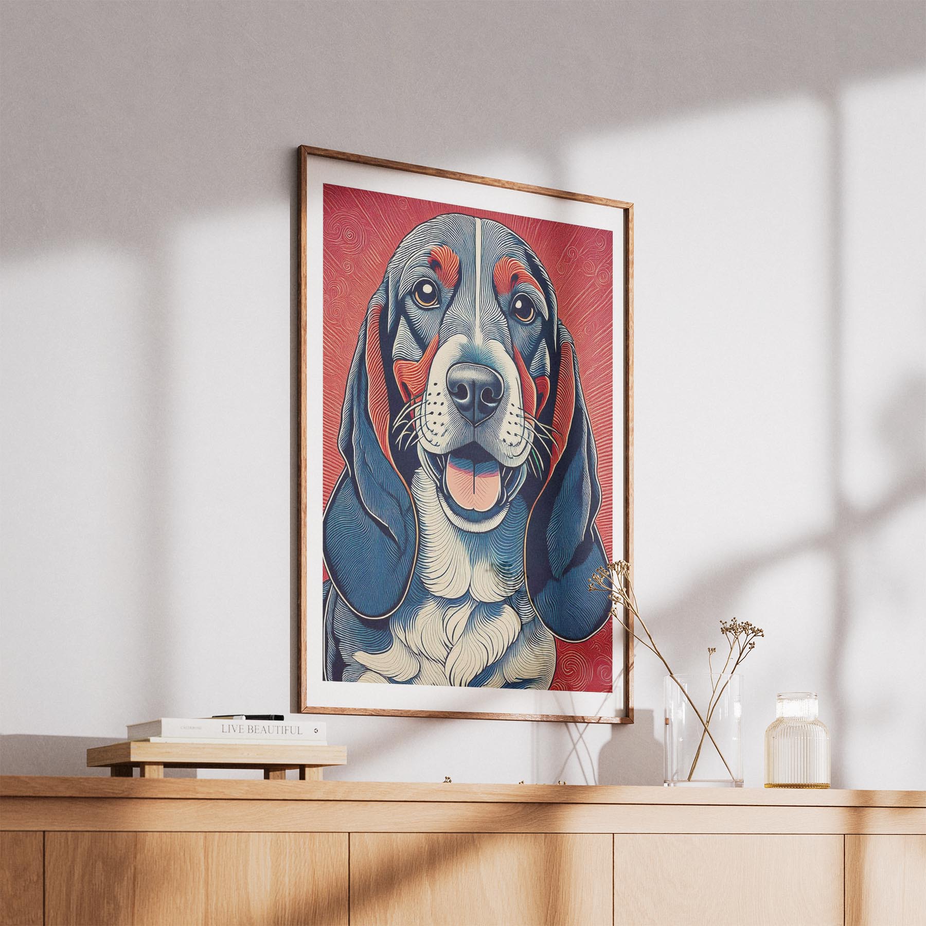 Basset Hound Hokusai Japanese Inspired Dog Series image 5