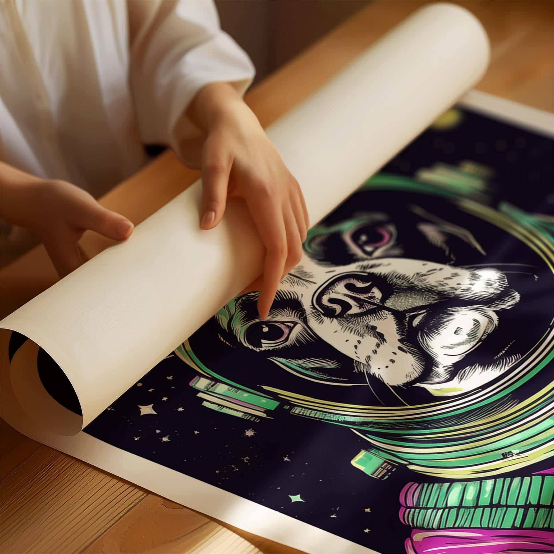 Boston Terrier Space Dogs Series image 1