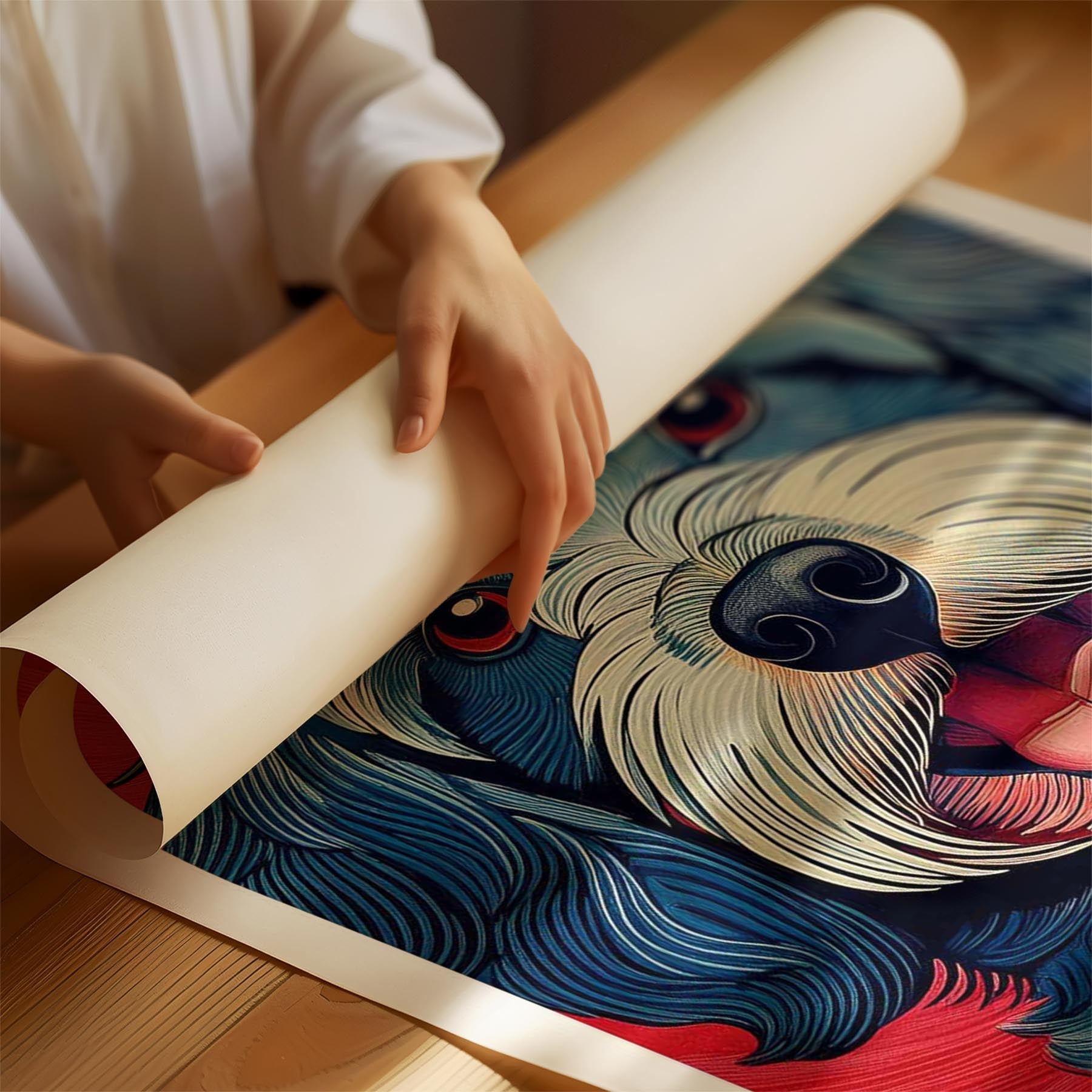 Havanese Hokusai Japanese Inspired Dog Series image 1