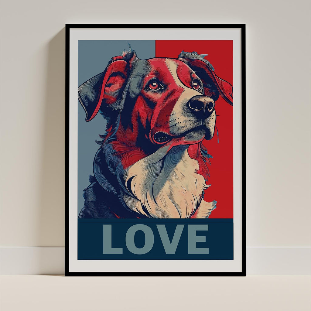 Border Collie LOVE Series Inspired by the Obama Poster image 0