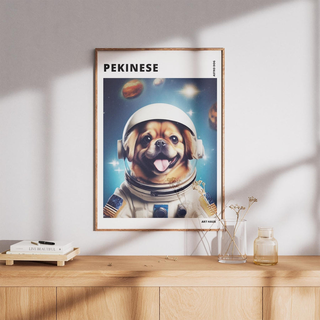 Pekingese Astronaut Dog Series with Text Astro Dog image 8