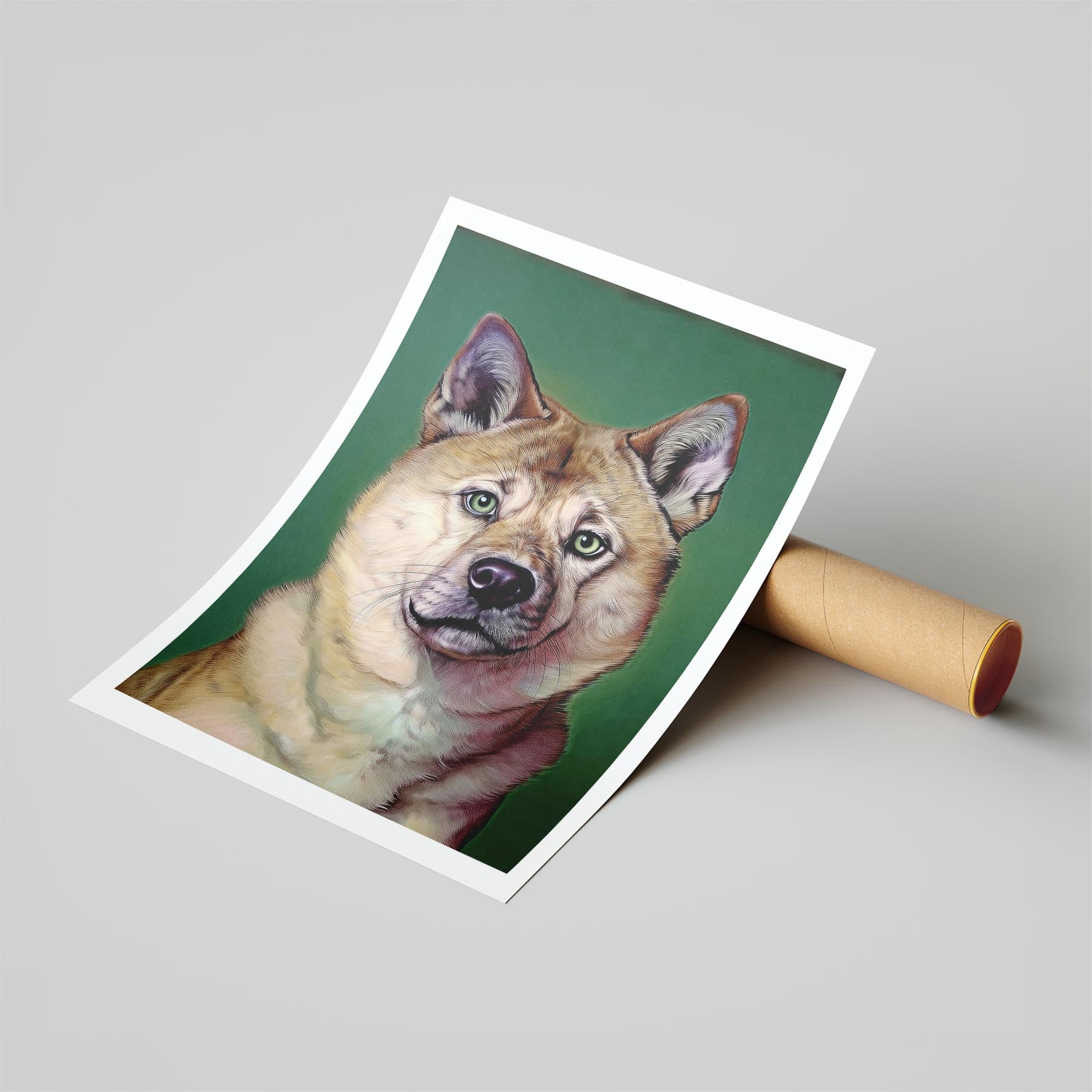 Akita Inu Green Painted Series image 6