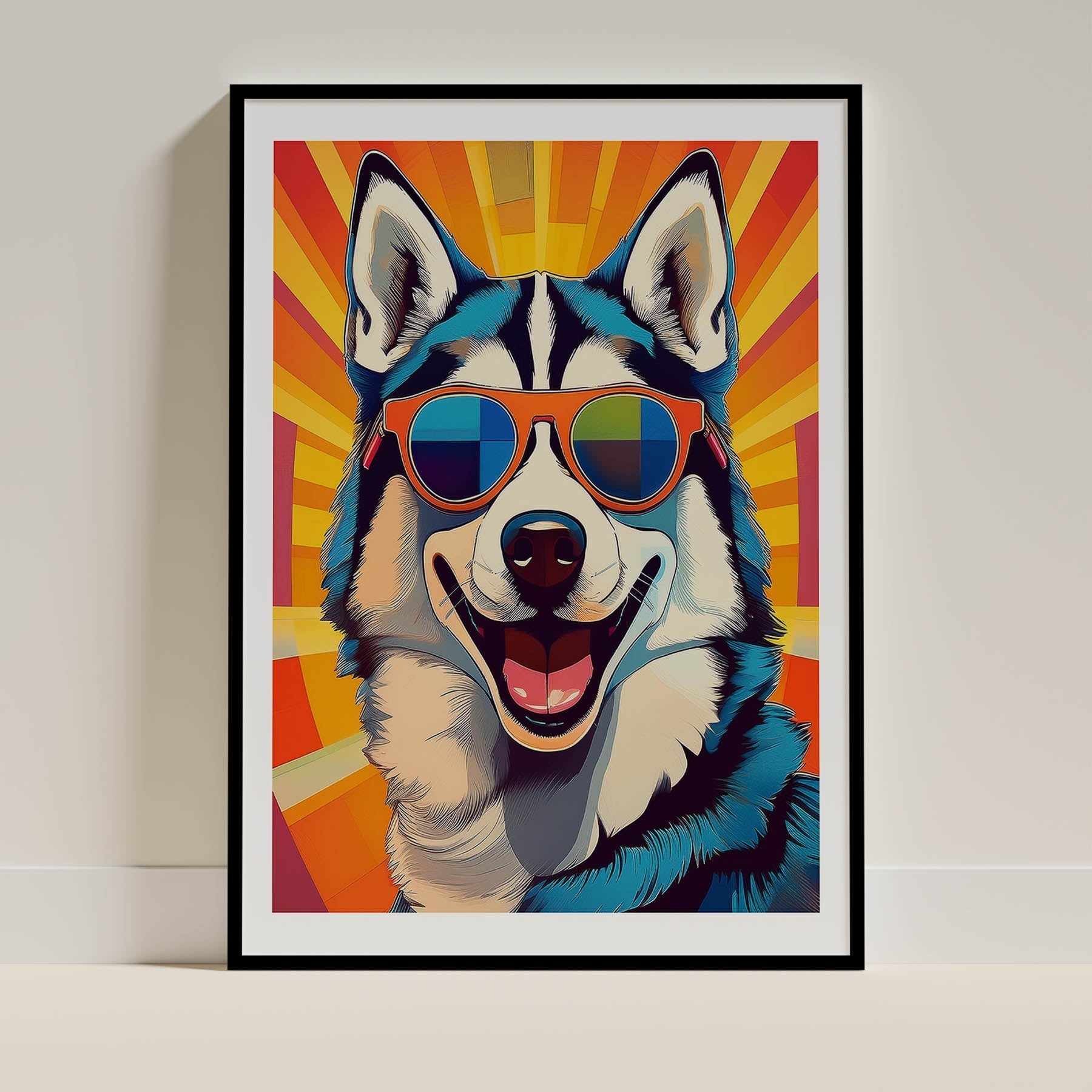 Siberian Husky Dog Art Print Unframed Vol 2 | 5 Unique Designs | Wall Art Gift for Dog Lovers | Dogsy & Co