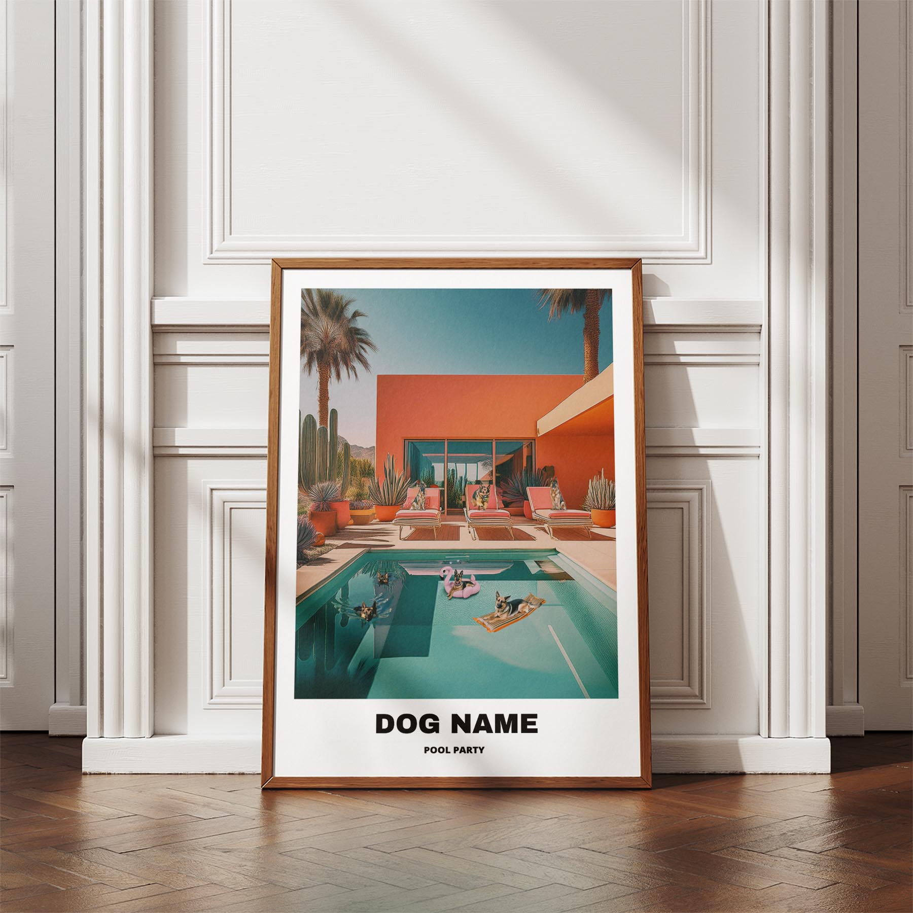 German Shepherd Custom Pool Party WITH TEXT image 4