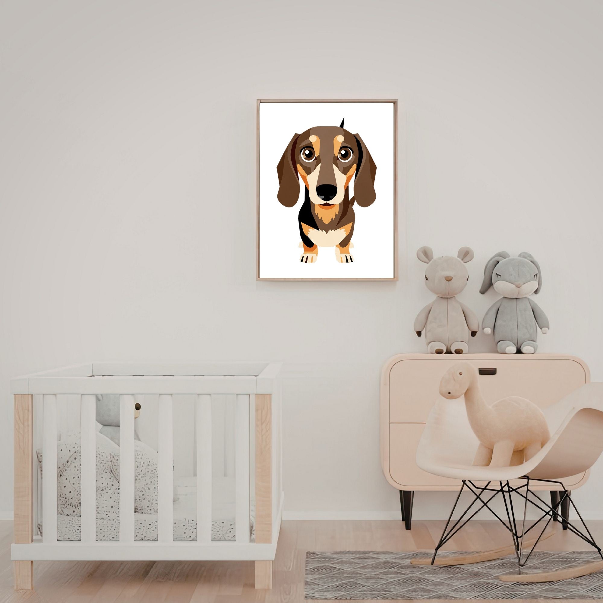 Bold Block Art Print - Framed Nursery Mockup